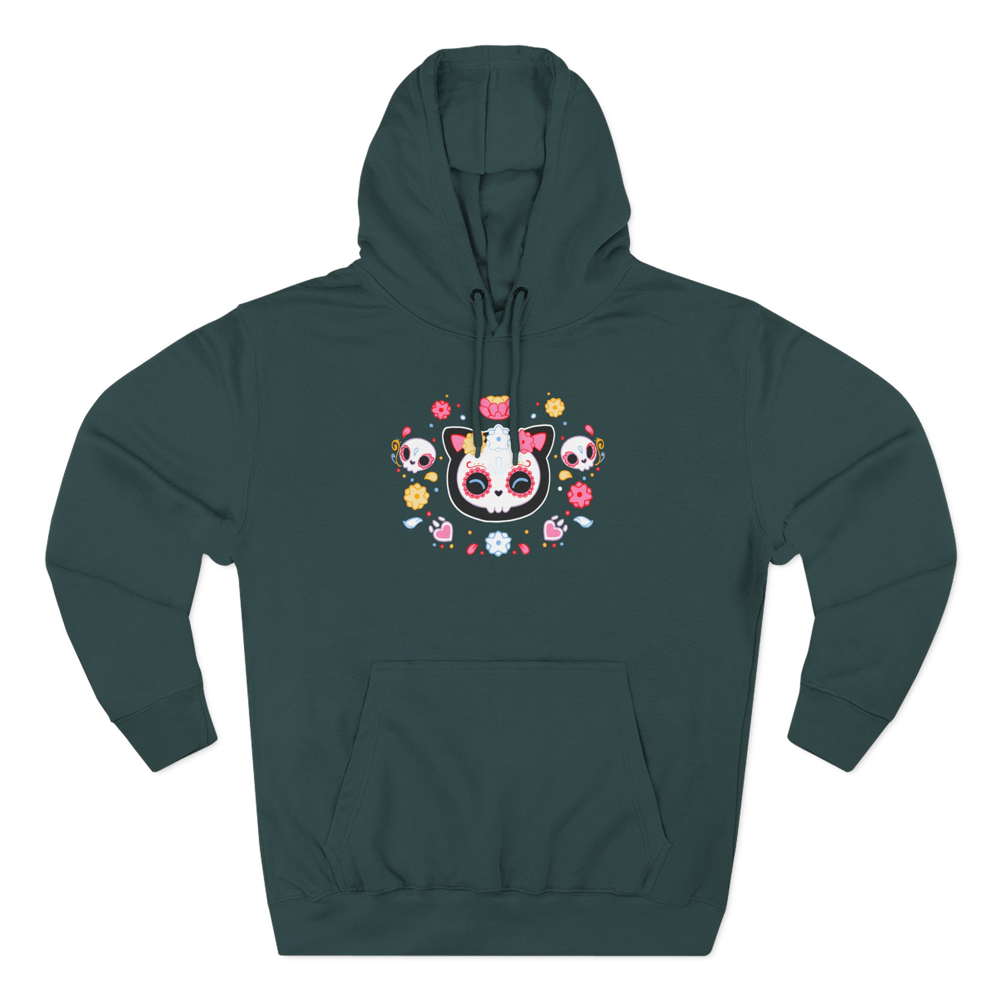 Aphmau Sugar Skull Cat Three-Panel Fleece Hoodie