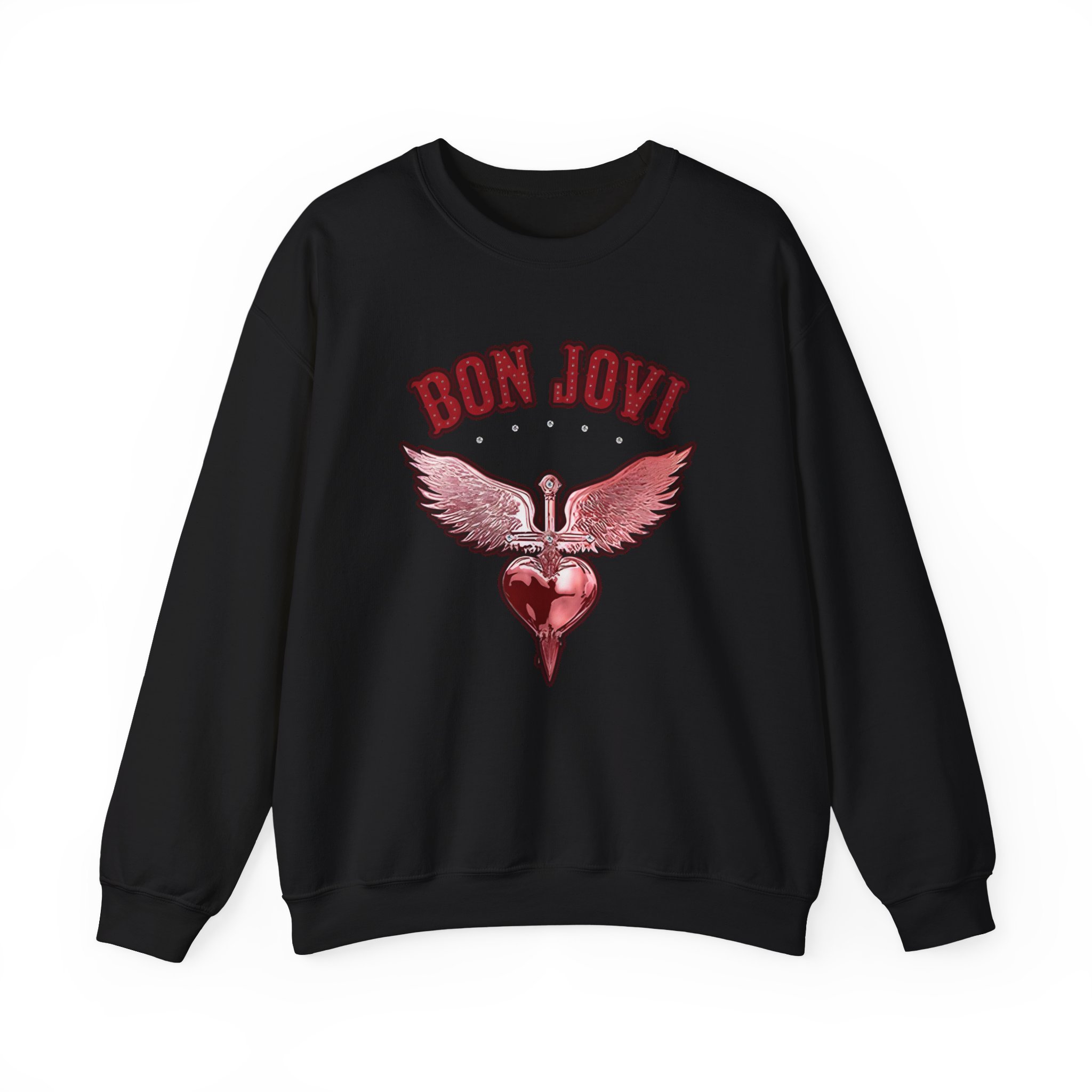 Bon Jovi Forever Red H&d Unisex Heavy Blendâ„¢ Crewneck Sweatshirt