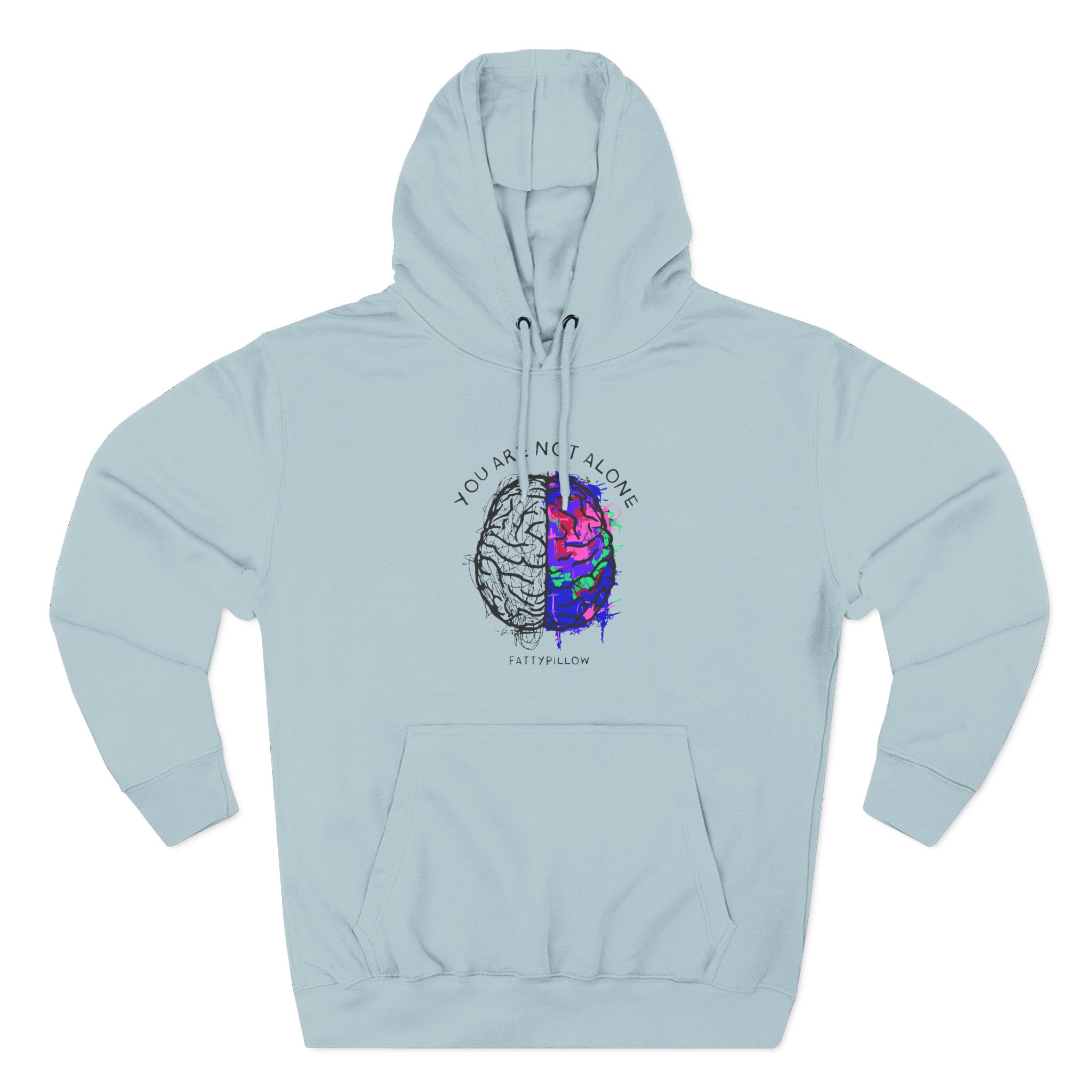 Fattypillow You Are Not Alone Three-Panel Fleece Hoodie