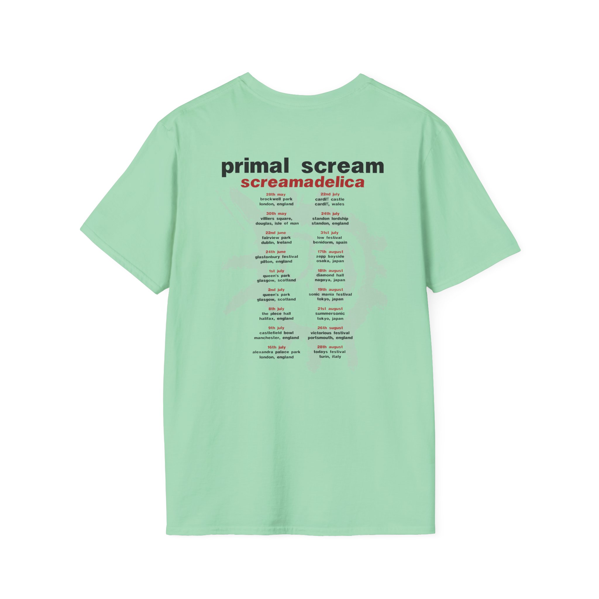 Primal Scream Screamadelica Tour Unisex Softstyle T-Shirt