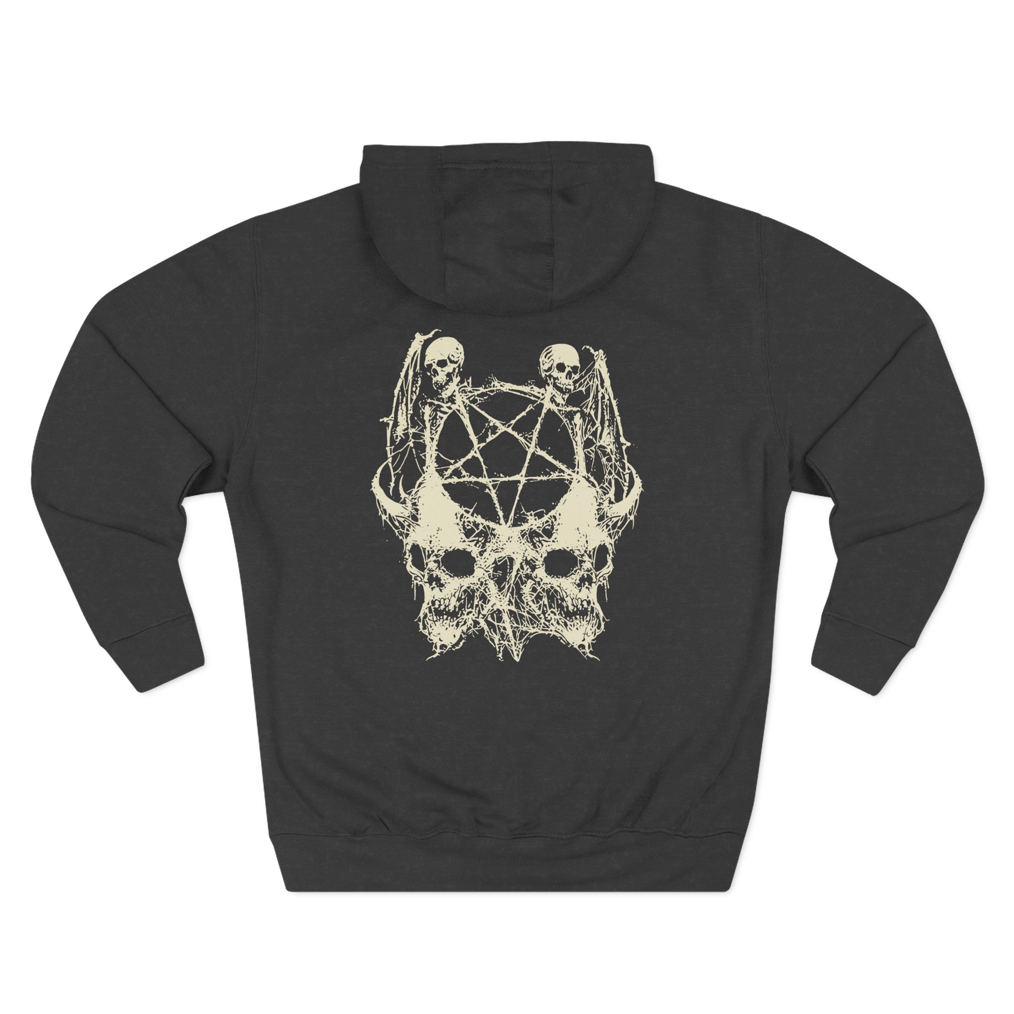 Paleface Skull Three-Panel Fleece Hoodie