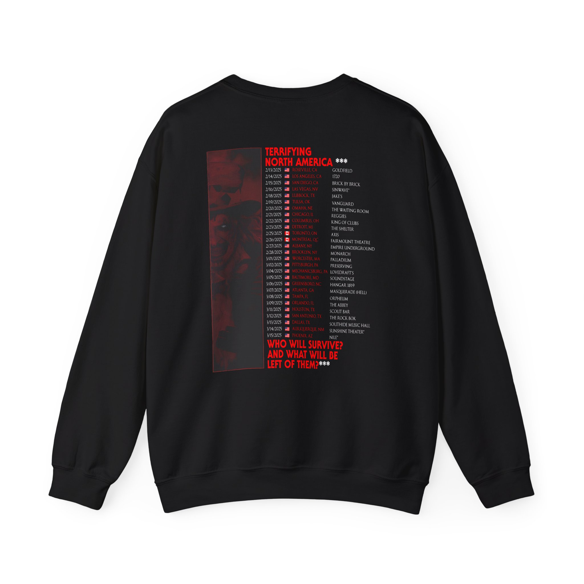 Aborted Spring 2025 North American Tour Unisex Heavy Blendâ„¢ Crewneck Sweatshirt