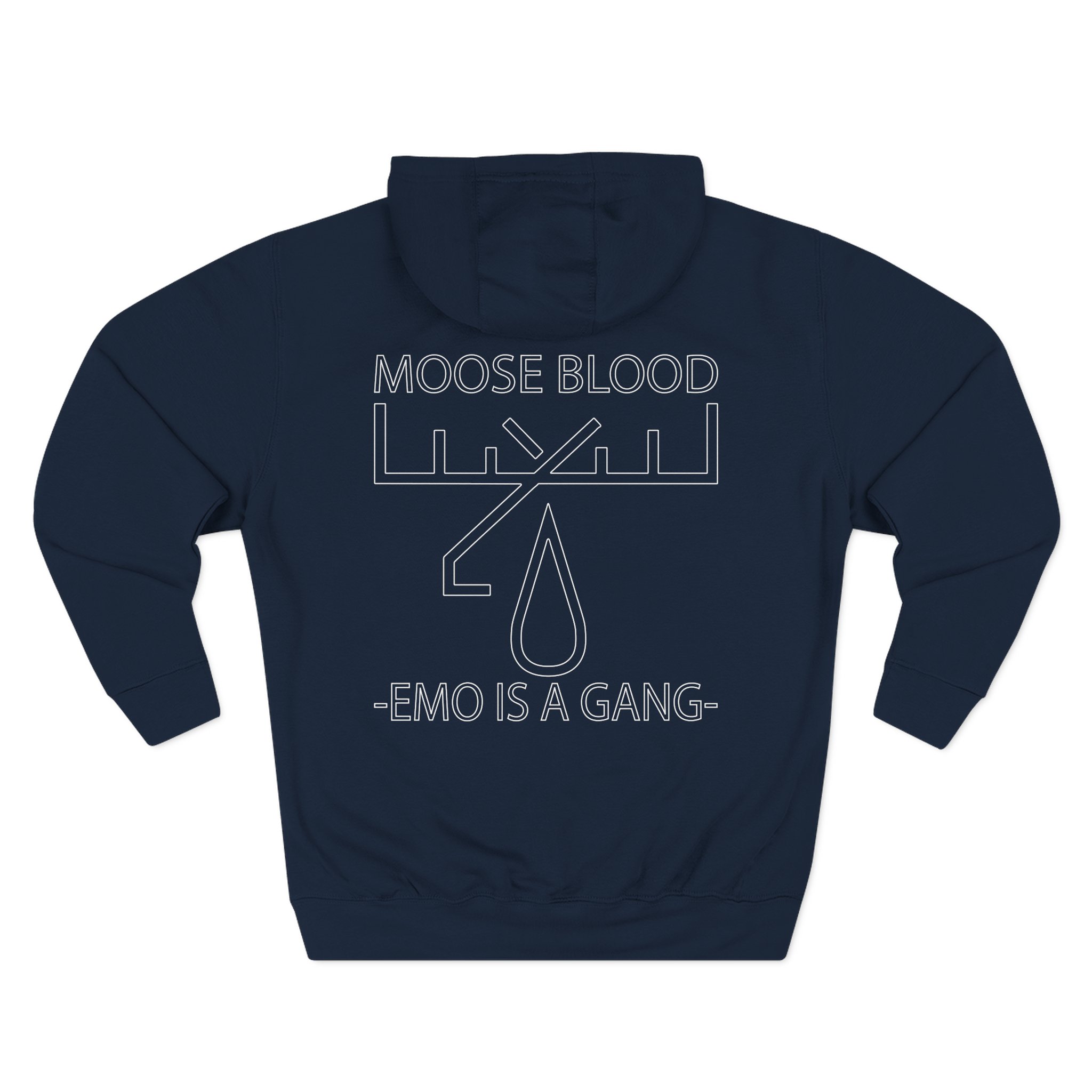 Moose Blood Emo is a Gang Three-Panel Fleece Hoodie