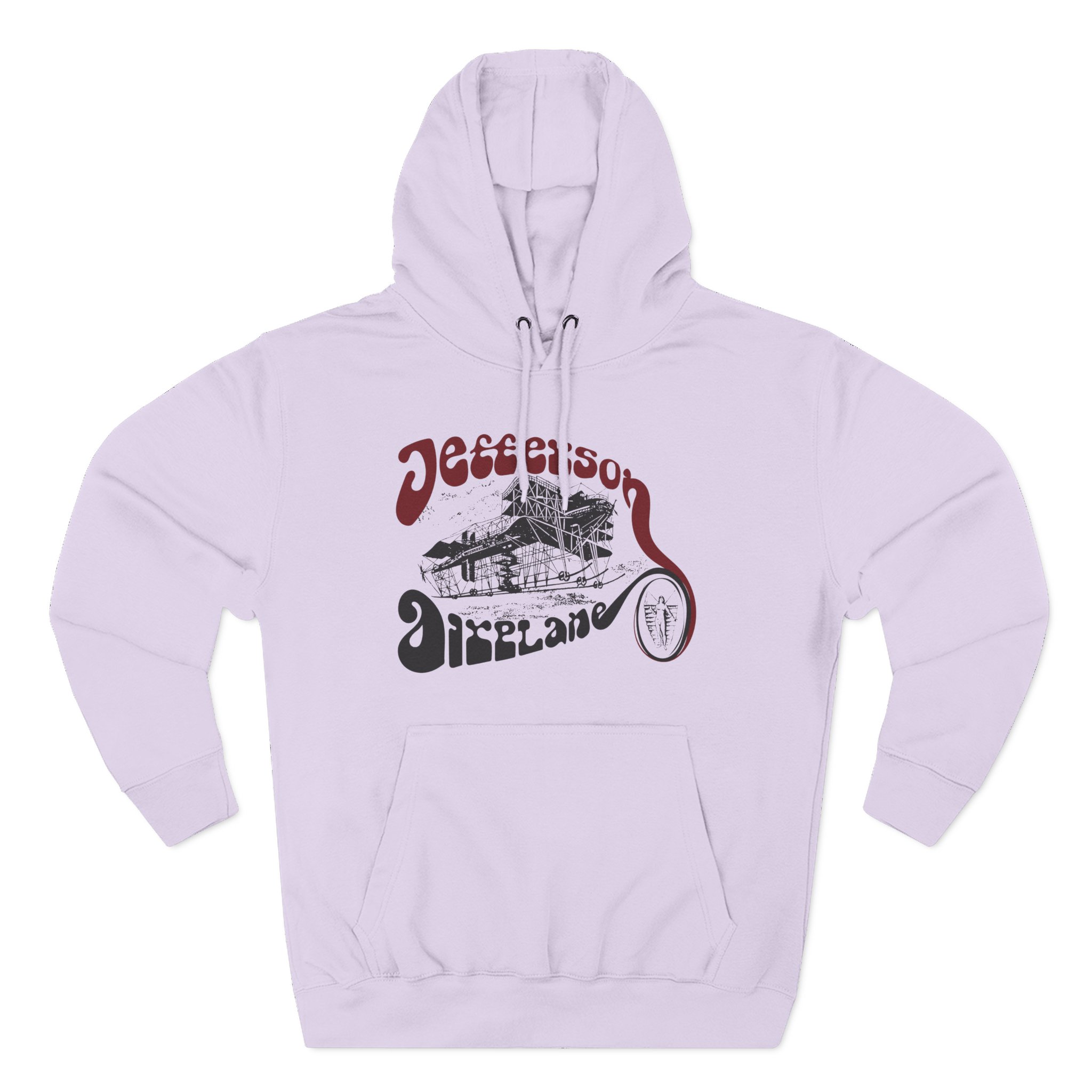 Jefferson Airplane Vintage Plane Three-Panel Fleece Hoodie