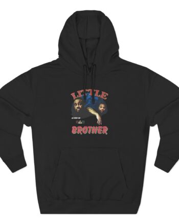 Little Brother Vintage Photo Three-Panel Fleece Hoodie