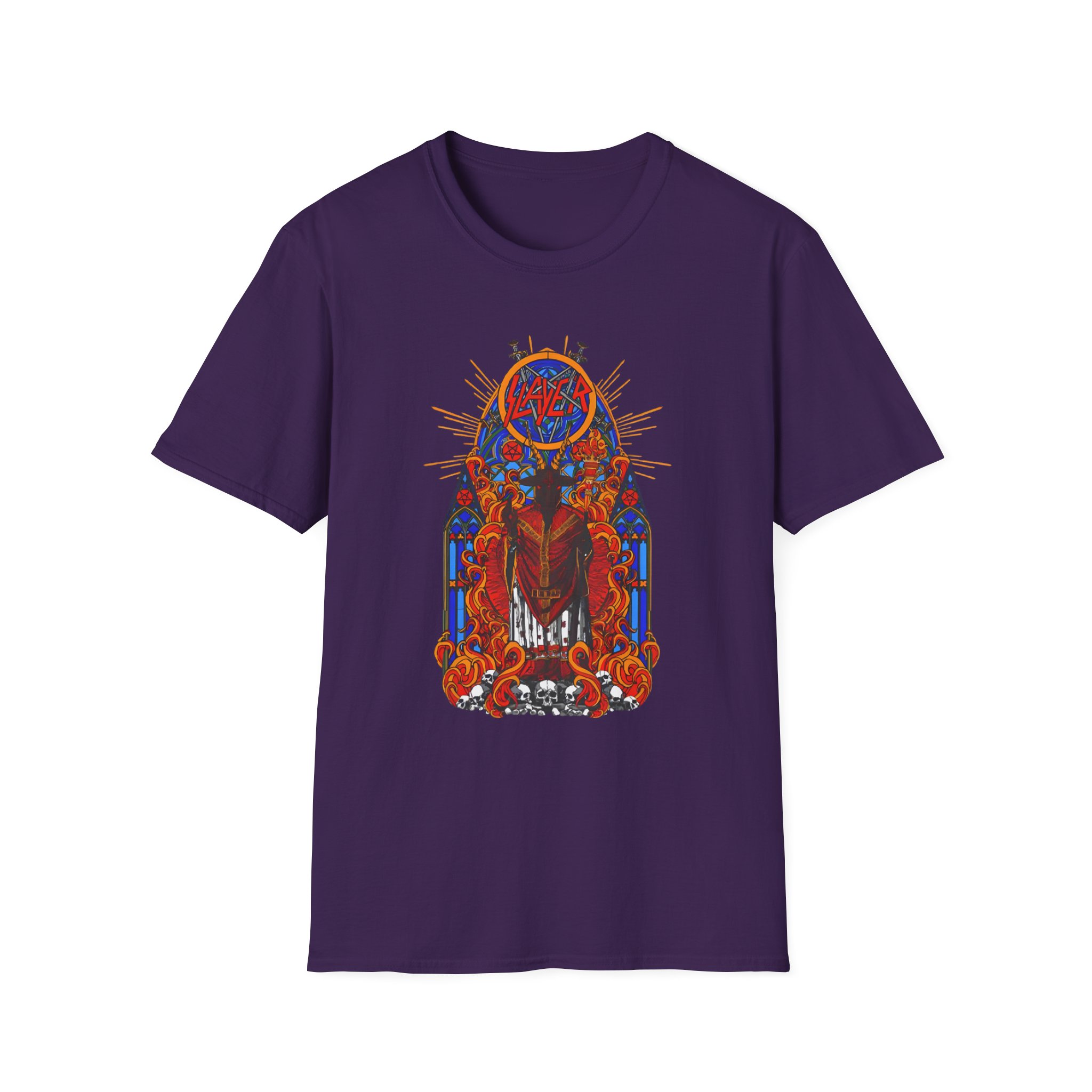Slayer Goatgod Stained Glass Unisex Softstyle T-Shirt