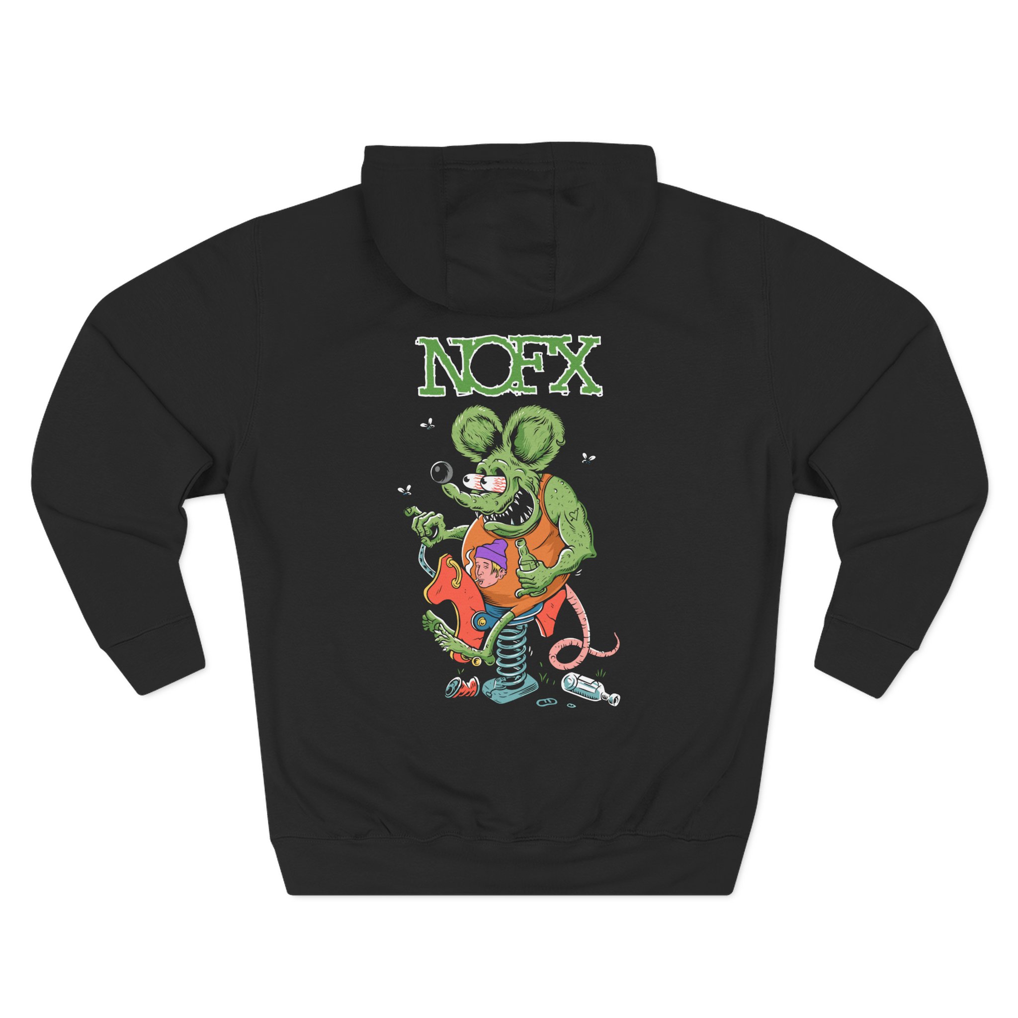Nofx Rat Fink Three-Panel Fleece Hoodie