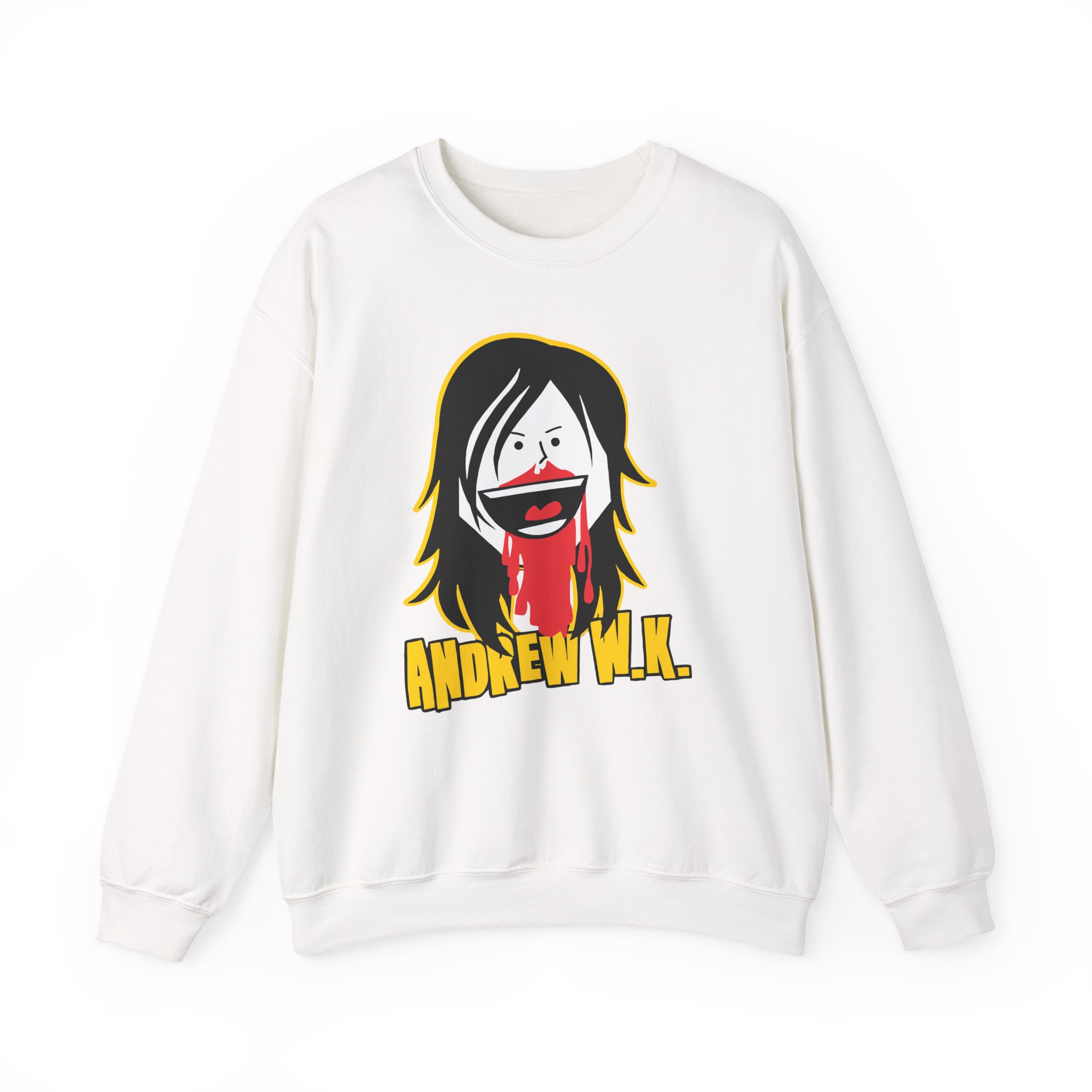 Andrew Wk Cartoon Bloody Nose Unisex Heavy Blendâ„¢ Crewneck Sweatshirt