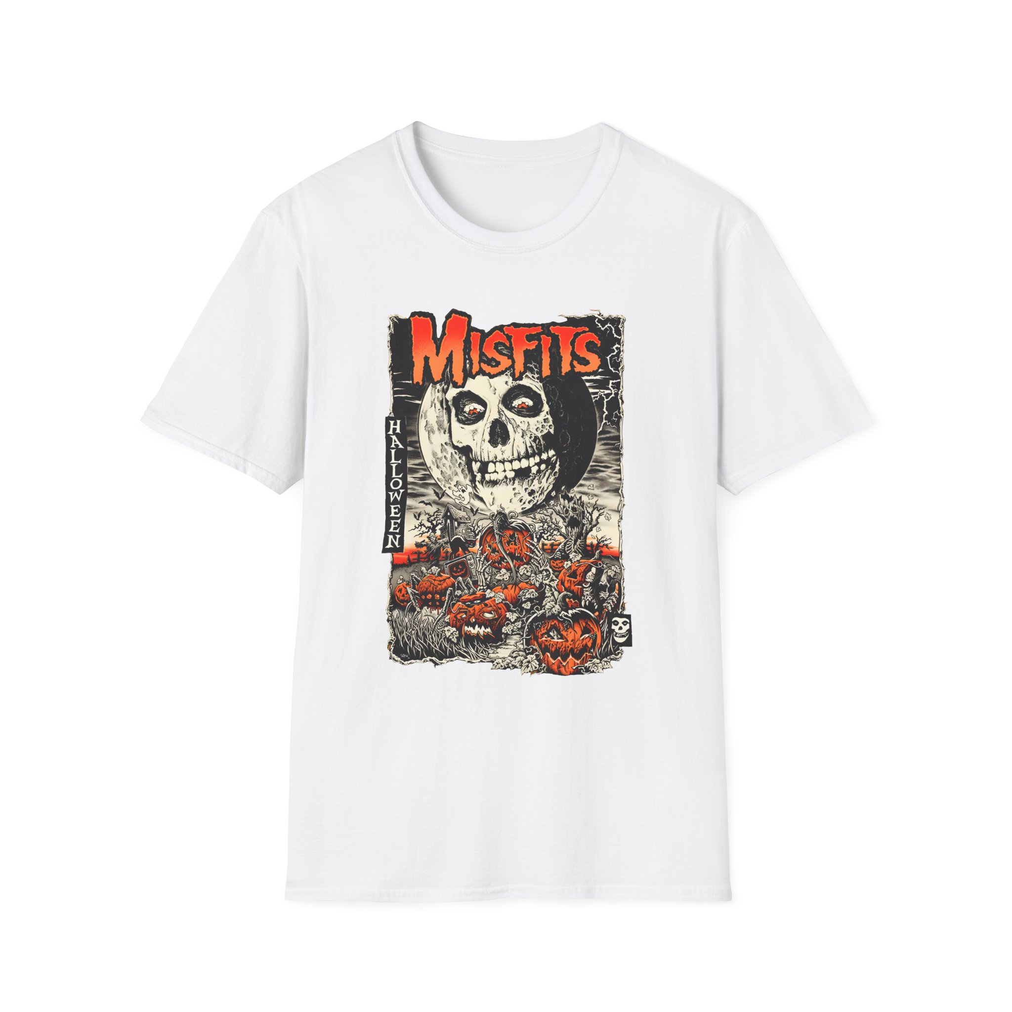 Misfits Fiendish Halloween by Mike Sutfin Unisex Softstyle T-Shirt