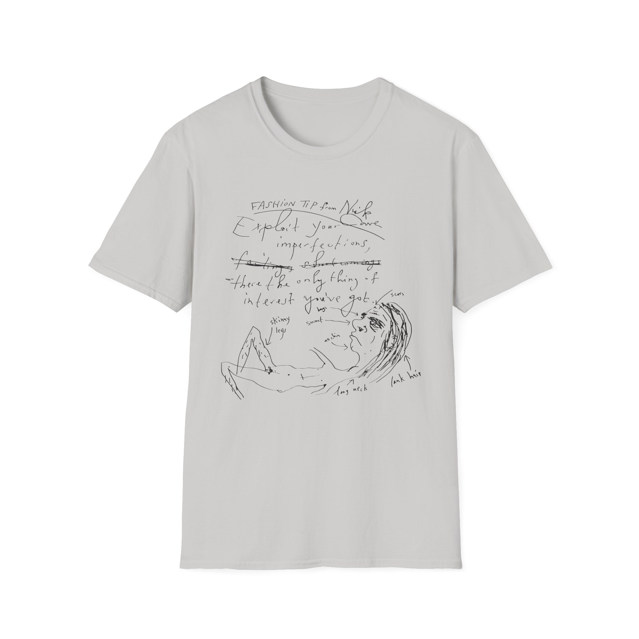 Nick Cave Fashion Tips Unisex Softstyle T-Shirt