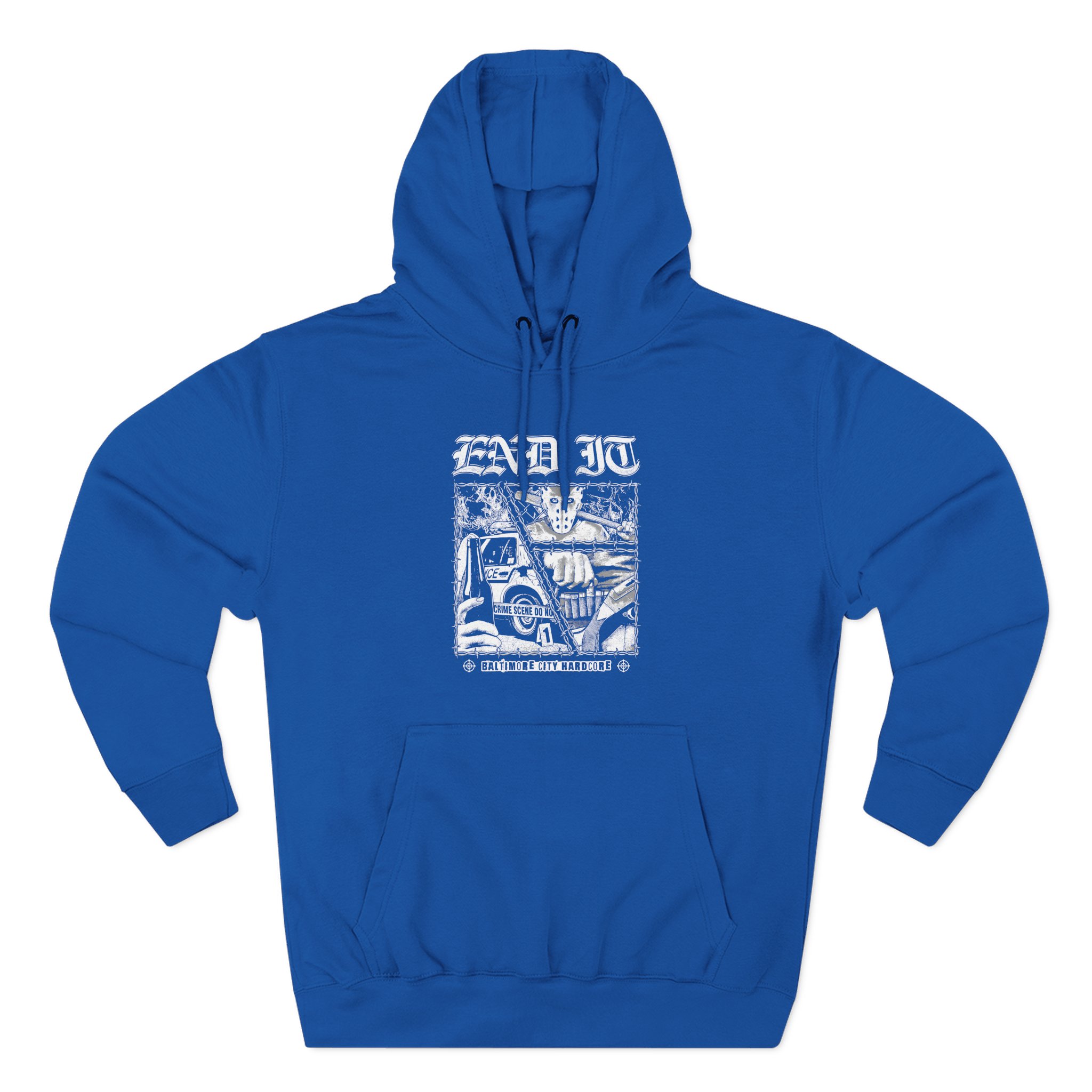 End It Crime Scene Three-Panel Fleece Hoodie