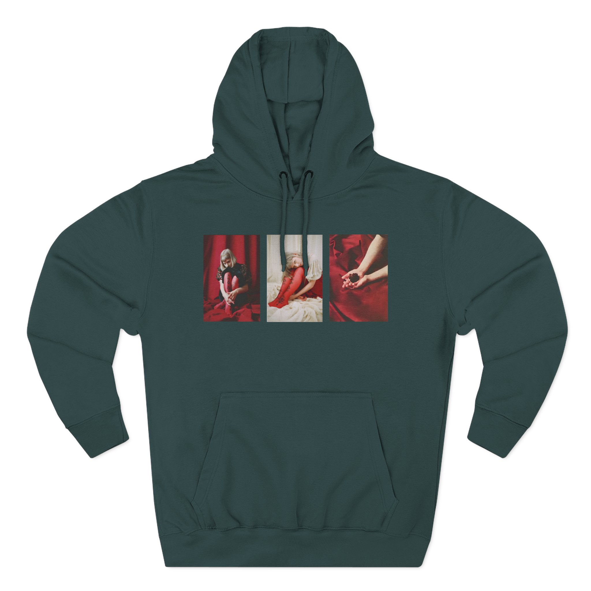 Aurora Triptich Album Art Ecru Three-Panel Fleece Hoodie