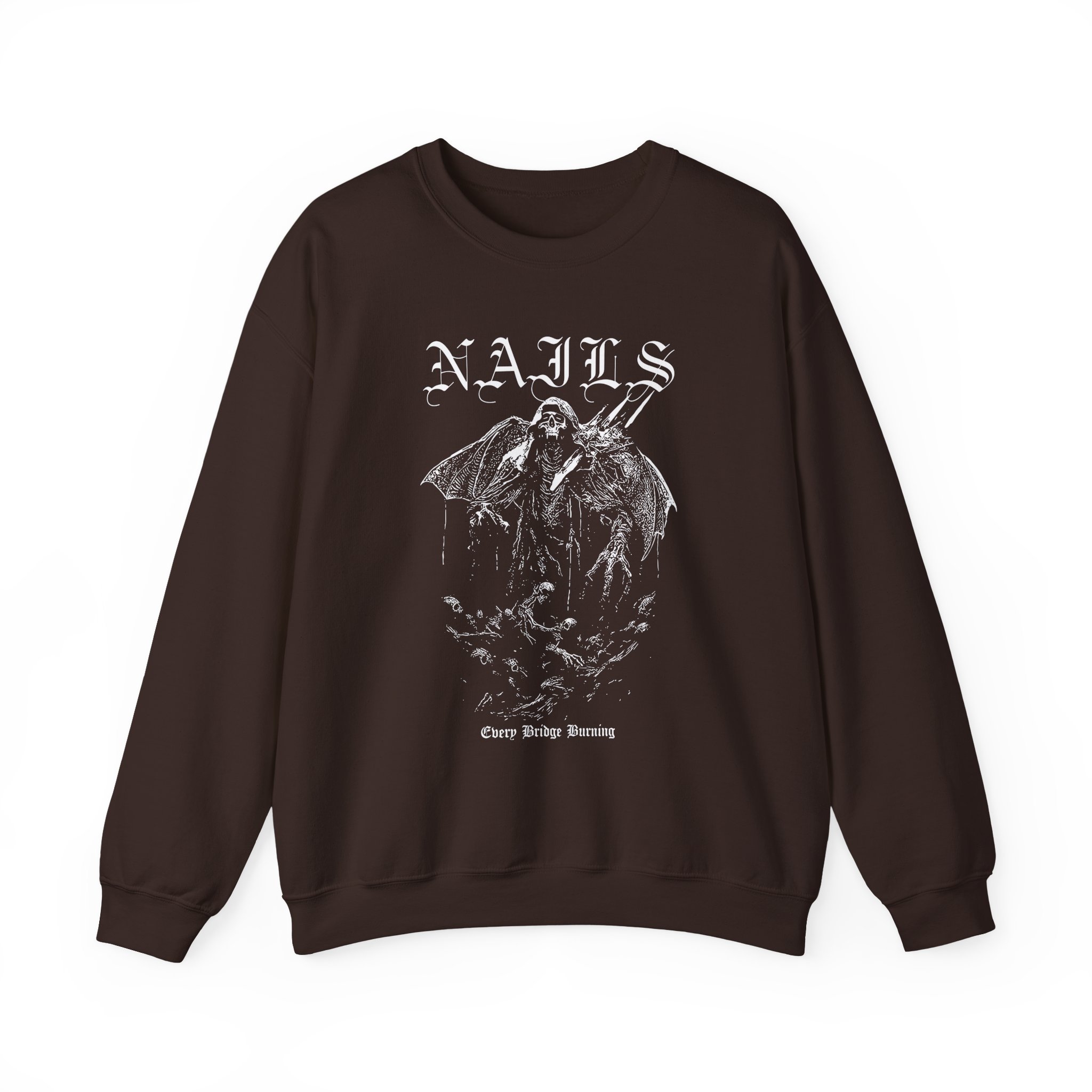 Nails Every Bridge Burning Unisex Heavy Blendâ„¢ Crewneck Sweatshirt