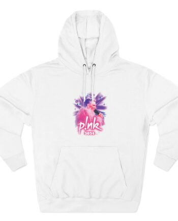 Pink Airbrushed 2024 Three-Panel Fleece Hoodie