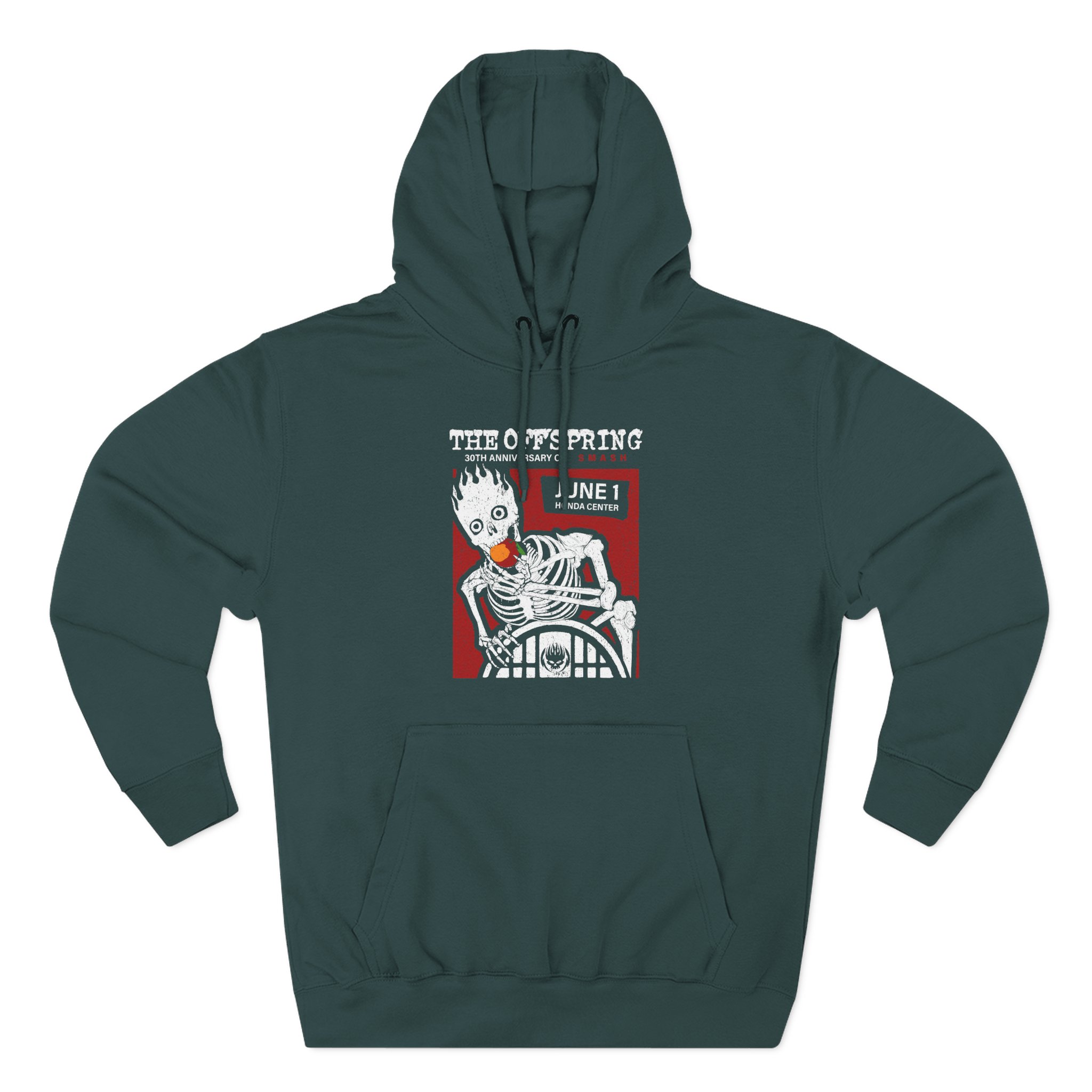 The Offspring Smash Anniversary Show at the Honda Center Three-Panel Fleece Hoodie