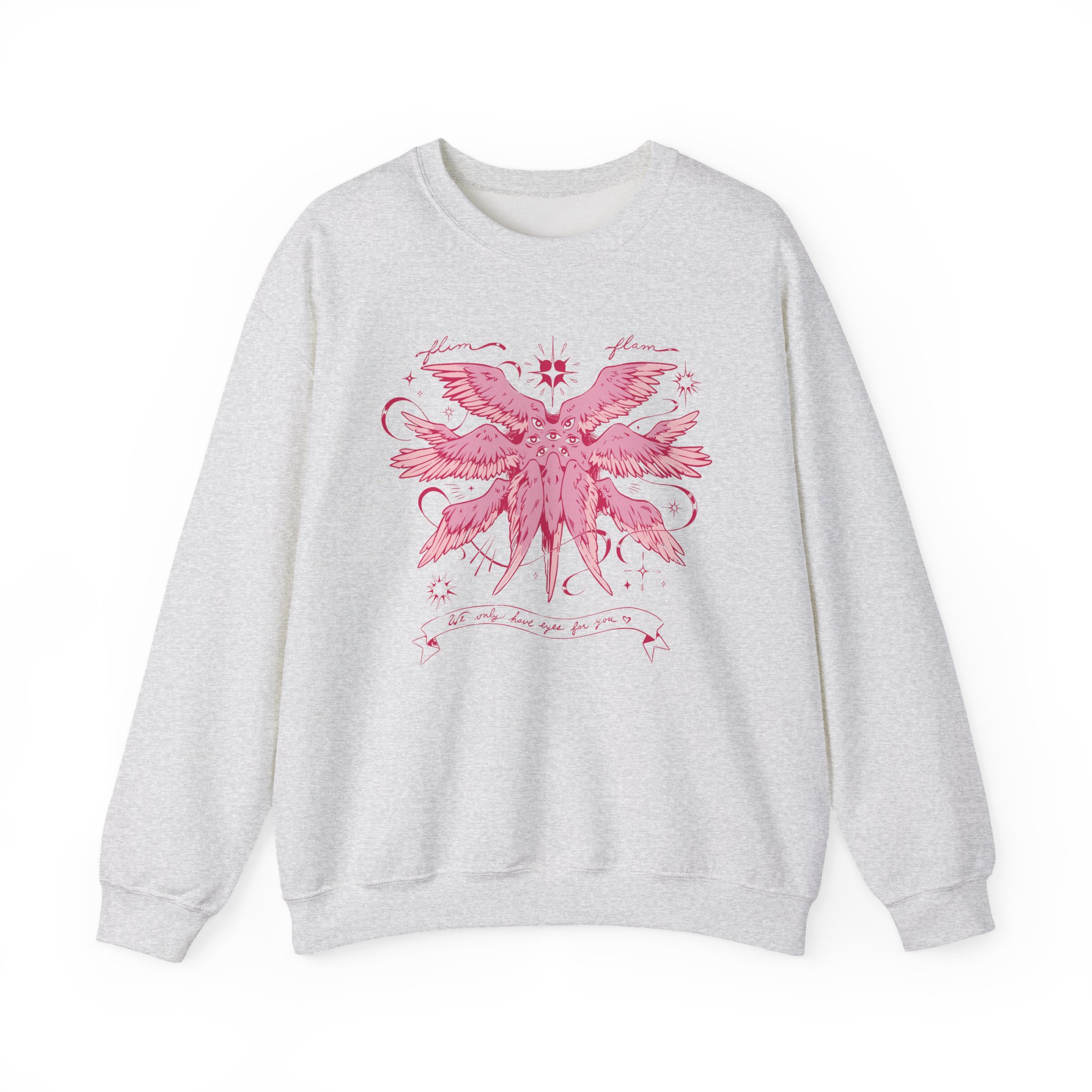 Flamingo Flim Flam Angel Unisex Heavy Blendâ„¢ Crewneck Sweatshirt