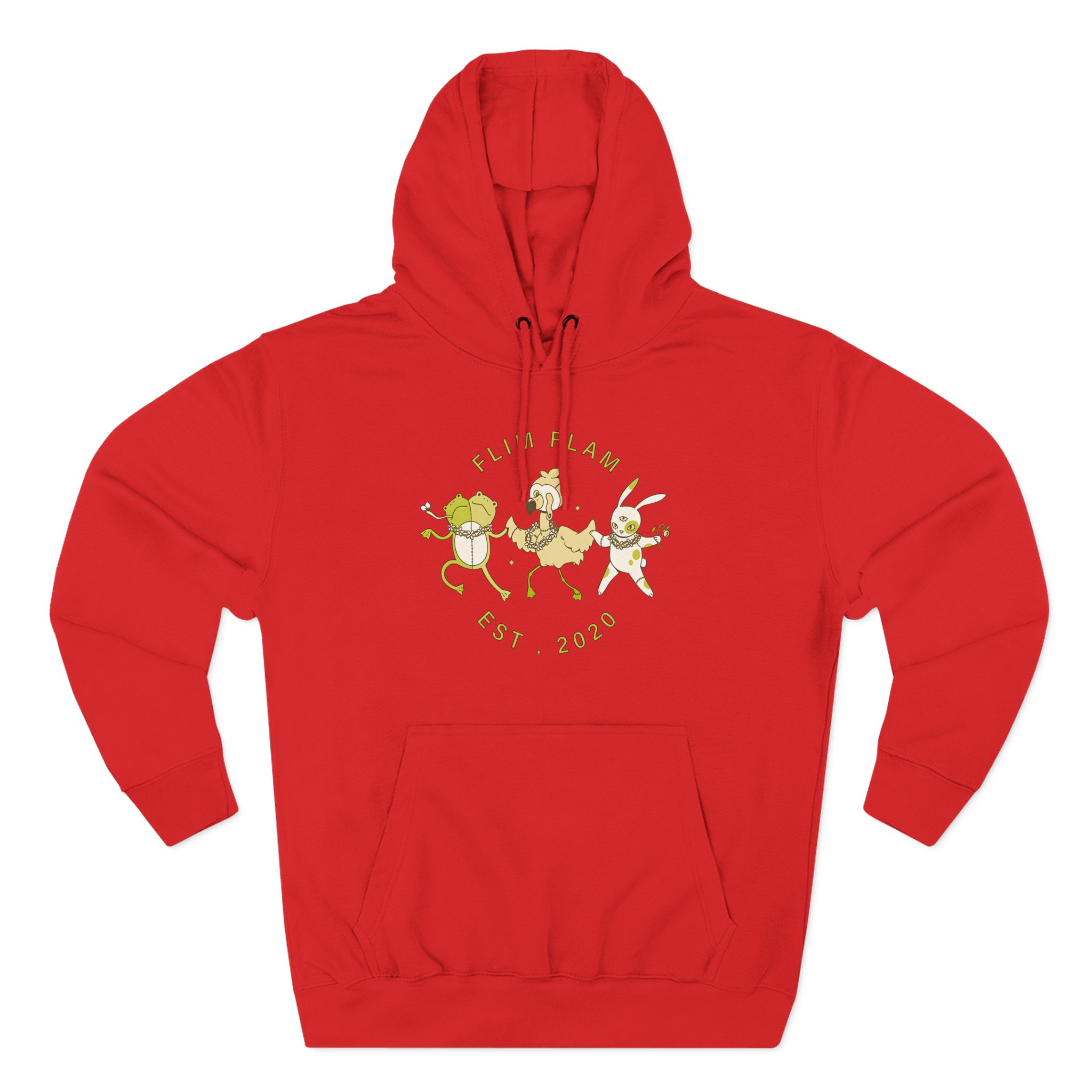 Flamingo Flim Flam Est. 2020 Three-Panel Fleece Hoodie
