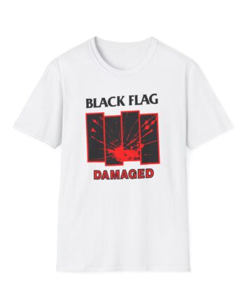 Black Flag Damaged Unisex Softstyle T-Shirt