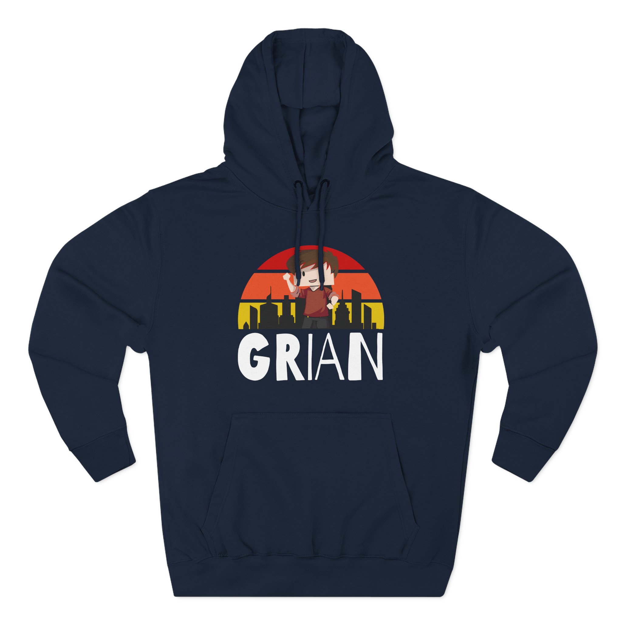 Grian Three-Panel Fleece Hoodie