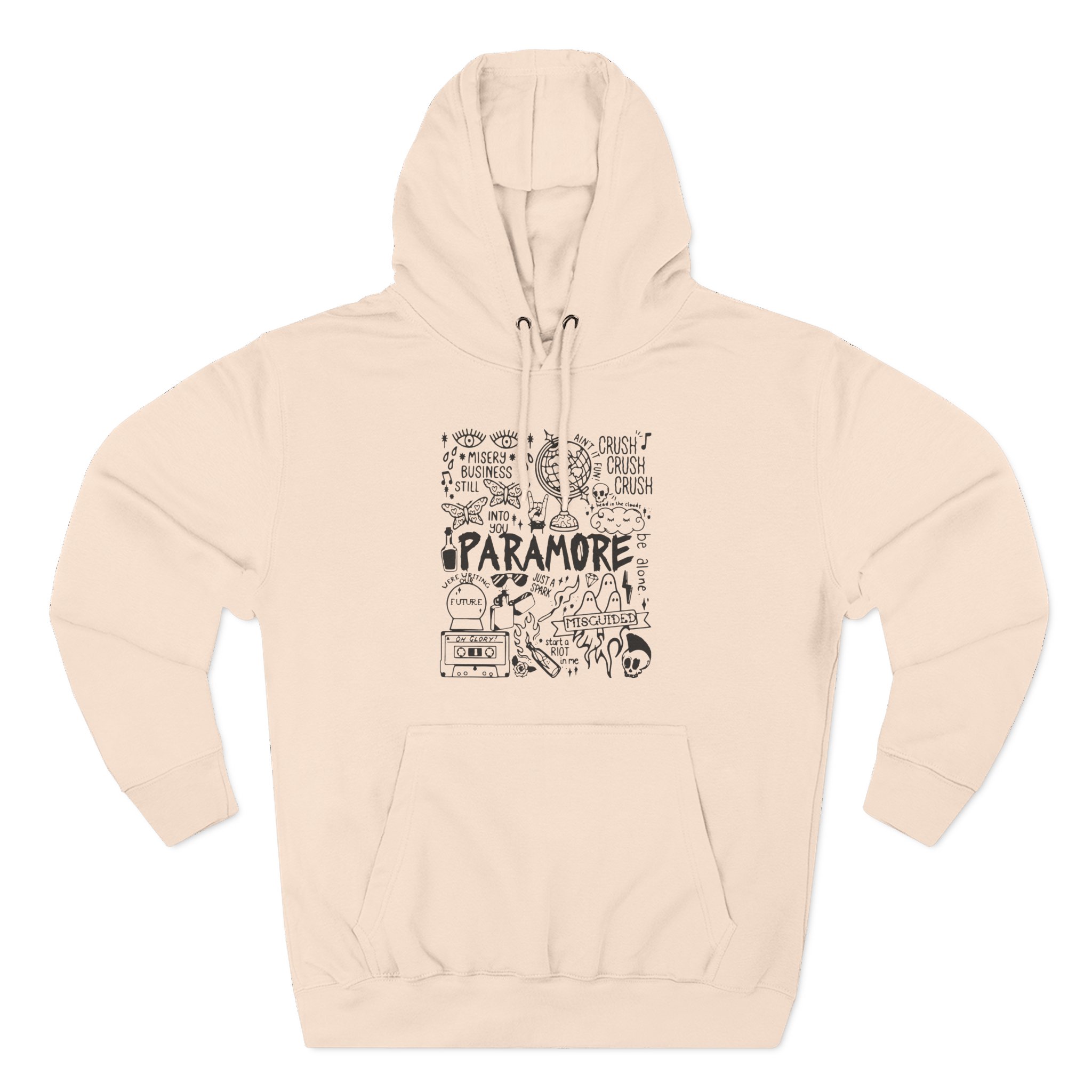Hayley Willians Camiseta Paramore Emo Rock Three-Panel Fleece Hoodie
