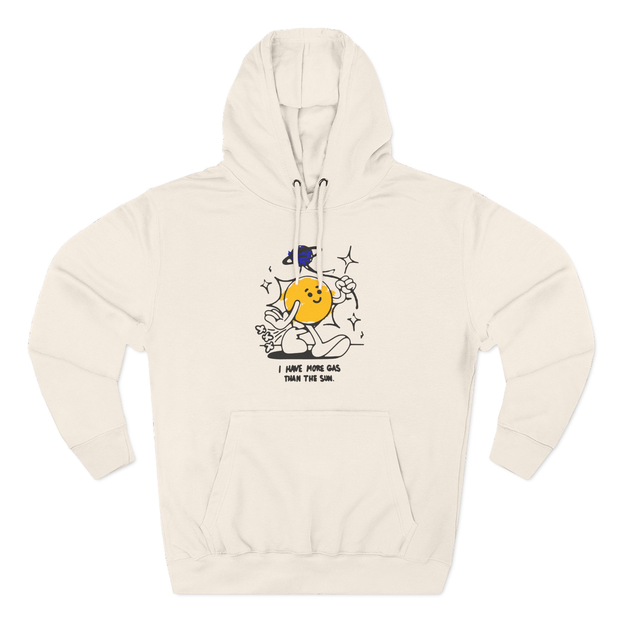 Chad Chad I Have More Gas Than the Sun Three-Panel Fleece Hoodie