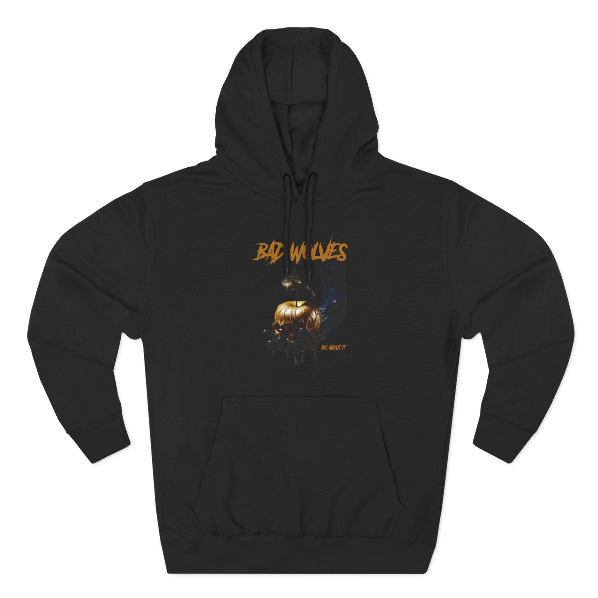 Bad Wolves Die About It Tracklist Three-Panel Fleece Hoodie