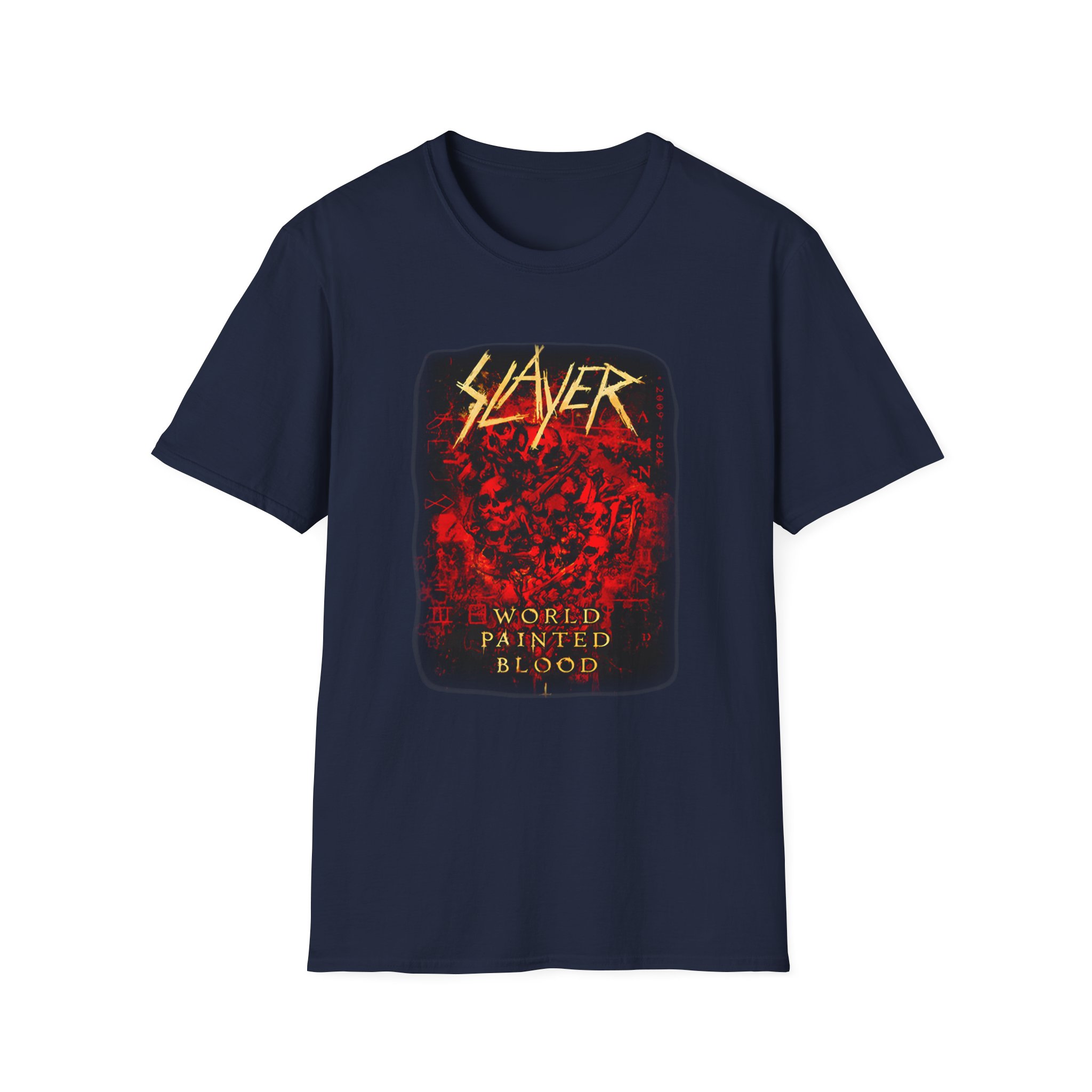 Slayer World Painted Blood Skulls Unisex Softstyle T-Shirt