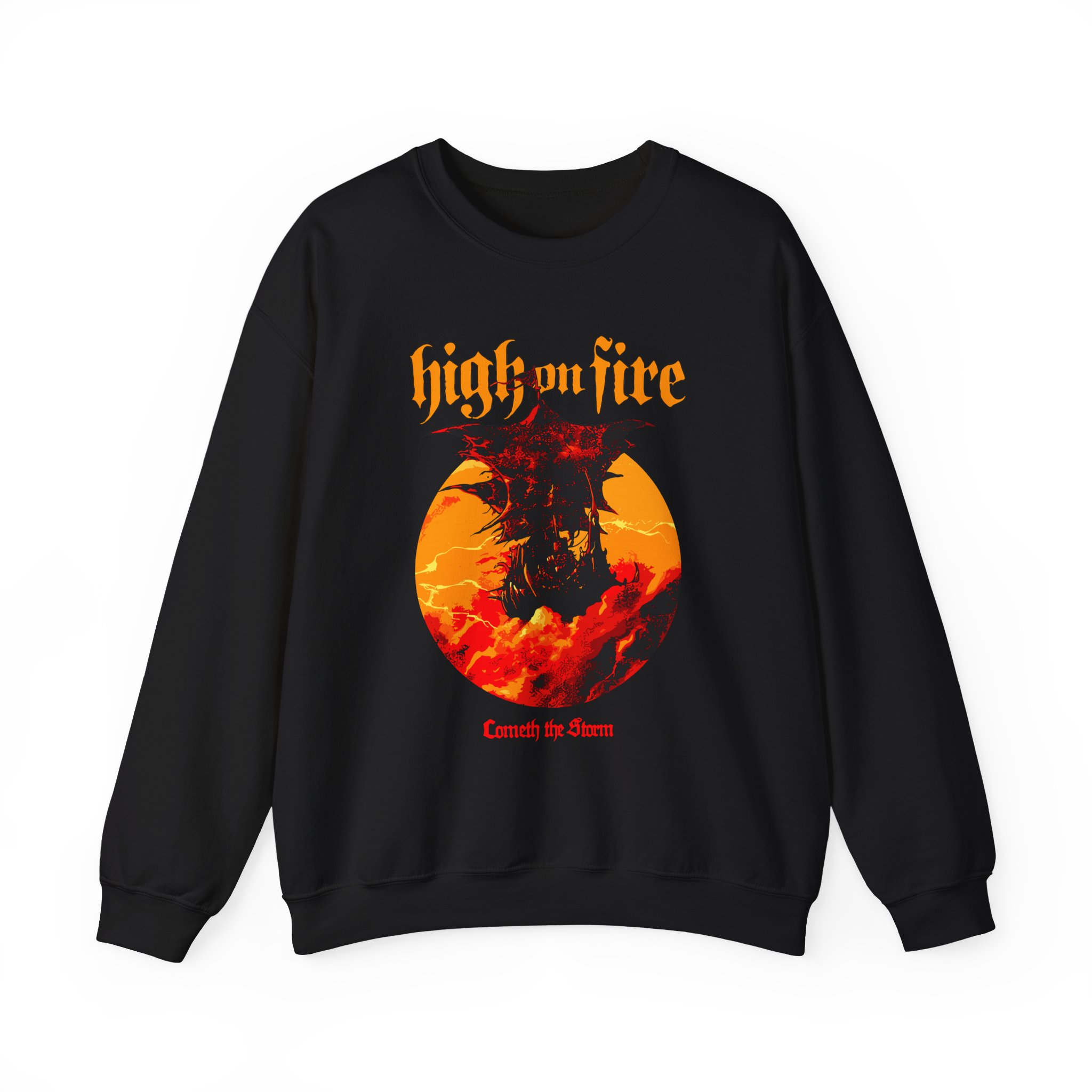High on Fire Cometh the Storm Unisex Heavy Blendâ„¢ Crewneck Sweatshirt