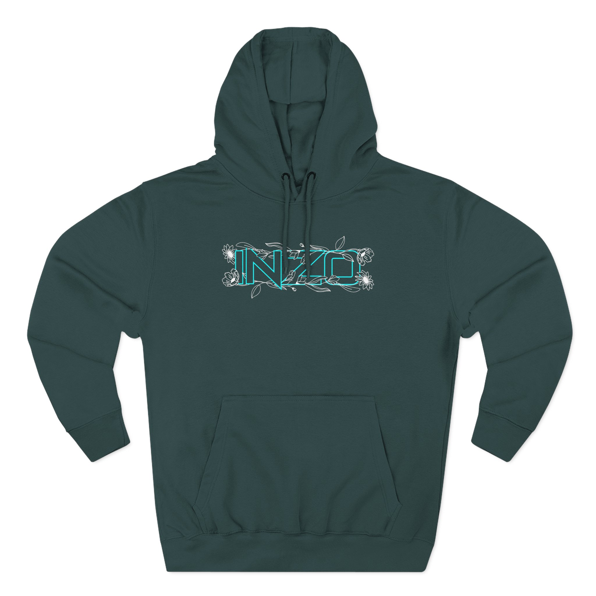 Inzo Flowers in My Heart Three-Panel Fleece Hoodie