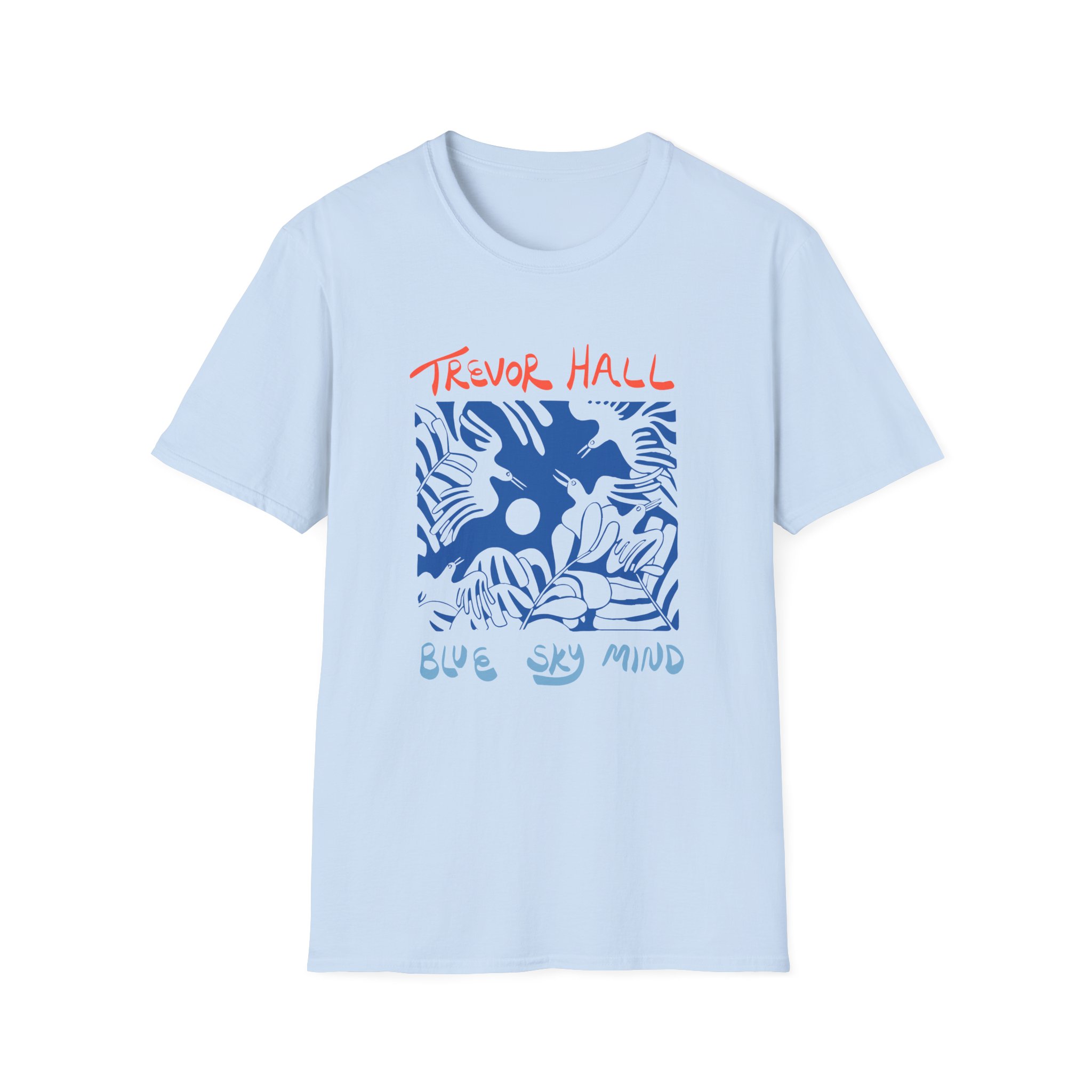 Trevor Hall Blue Sky Mind Birds Unisex Softstyle T-Shirt