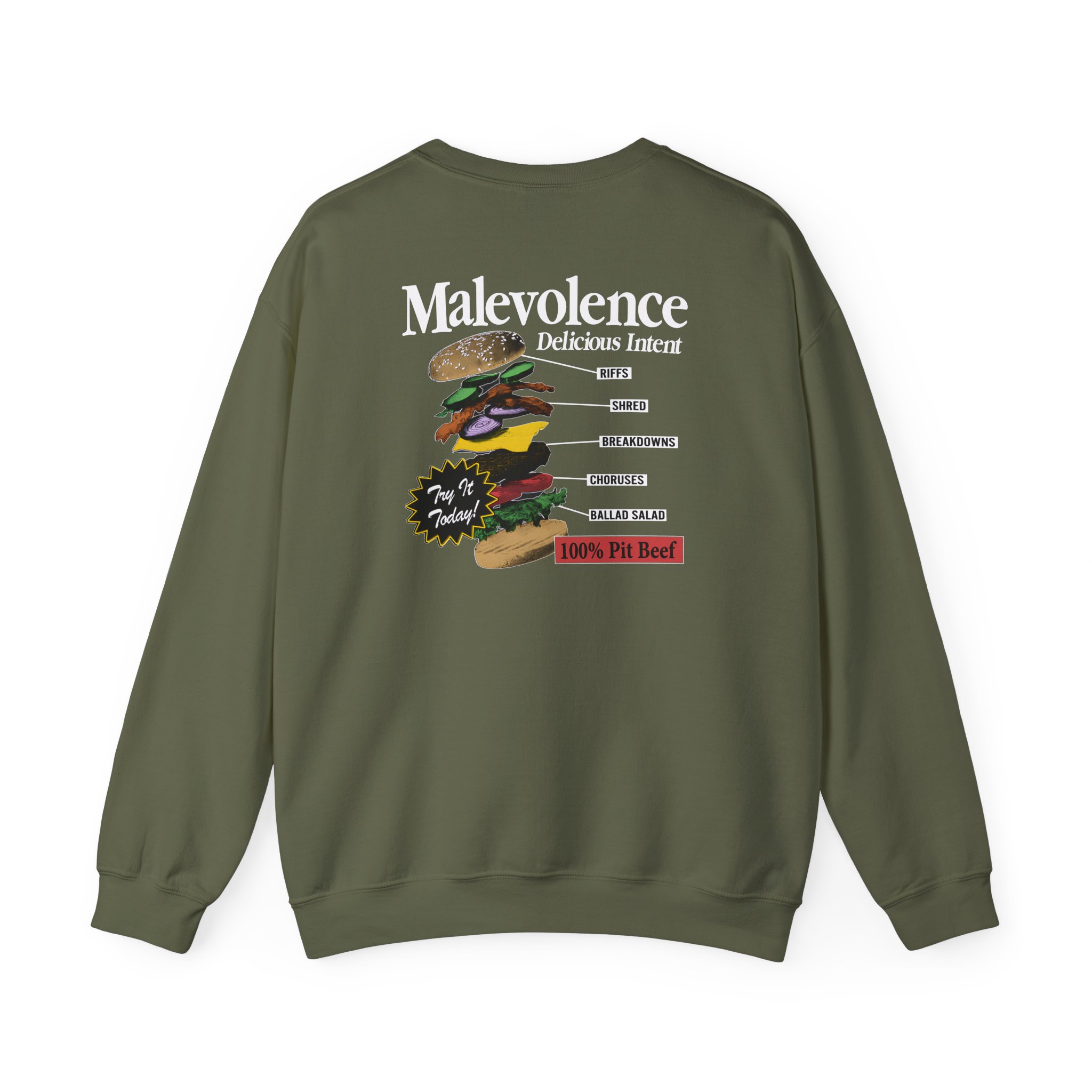 Malevolence Pit Beef Unisex Heavy Blend Crewneck Sweatshirt
