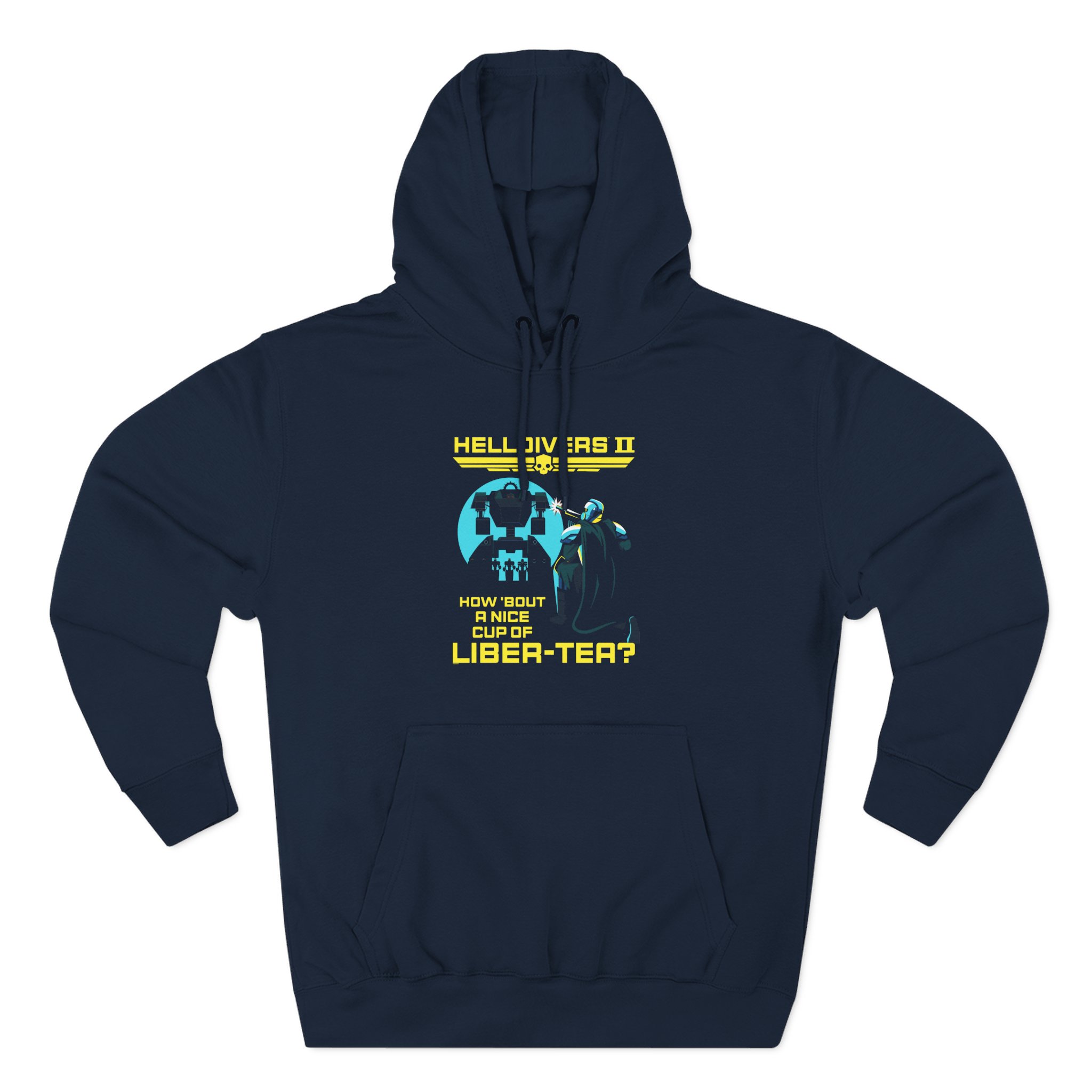 Helldivers Cup of Liber-tea Three-Panel Fleece Hoodie