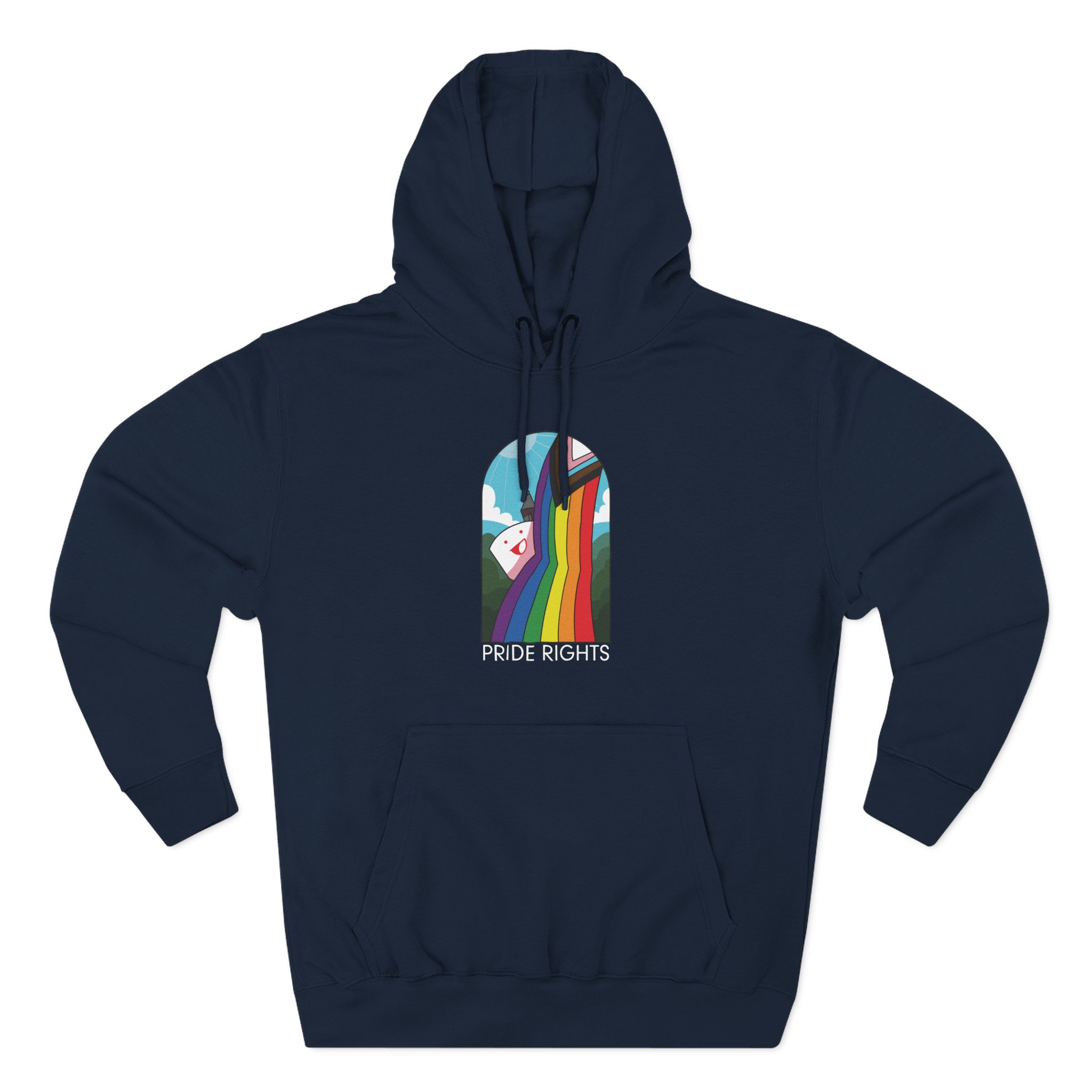 Drawfee Pride Rights Three-Panel Fleece Hoodie