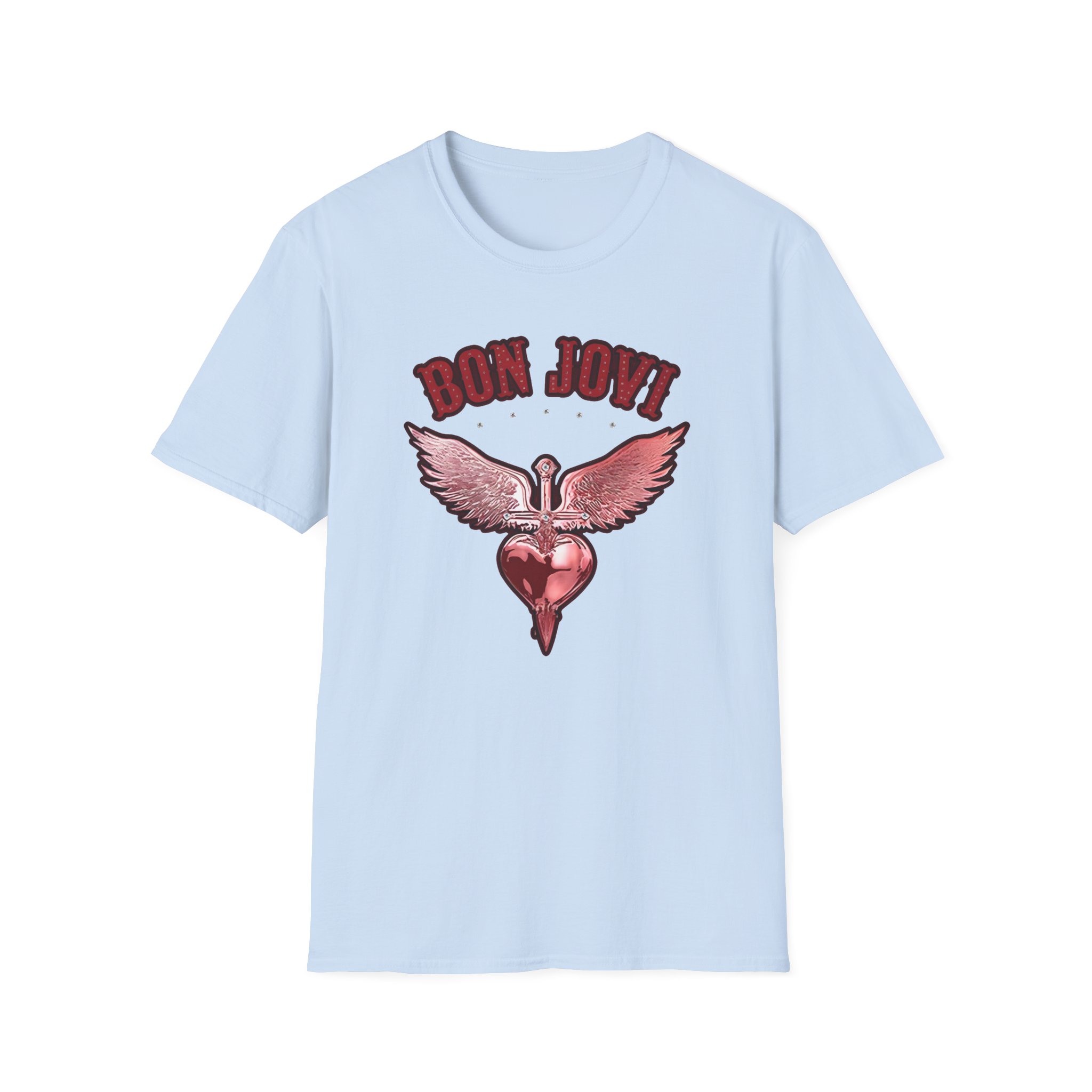 Bon Jovi Forever Red H&d Unisex Softstyle T-Shirt