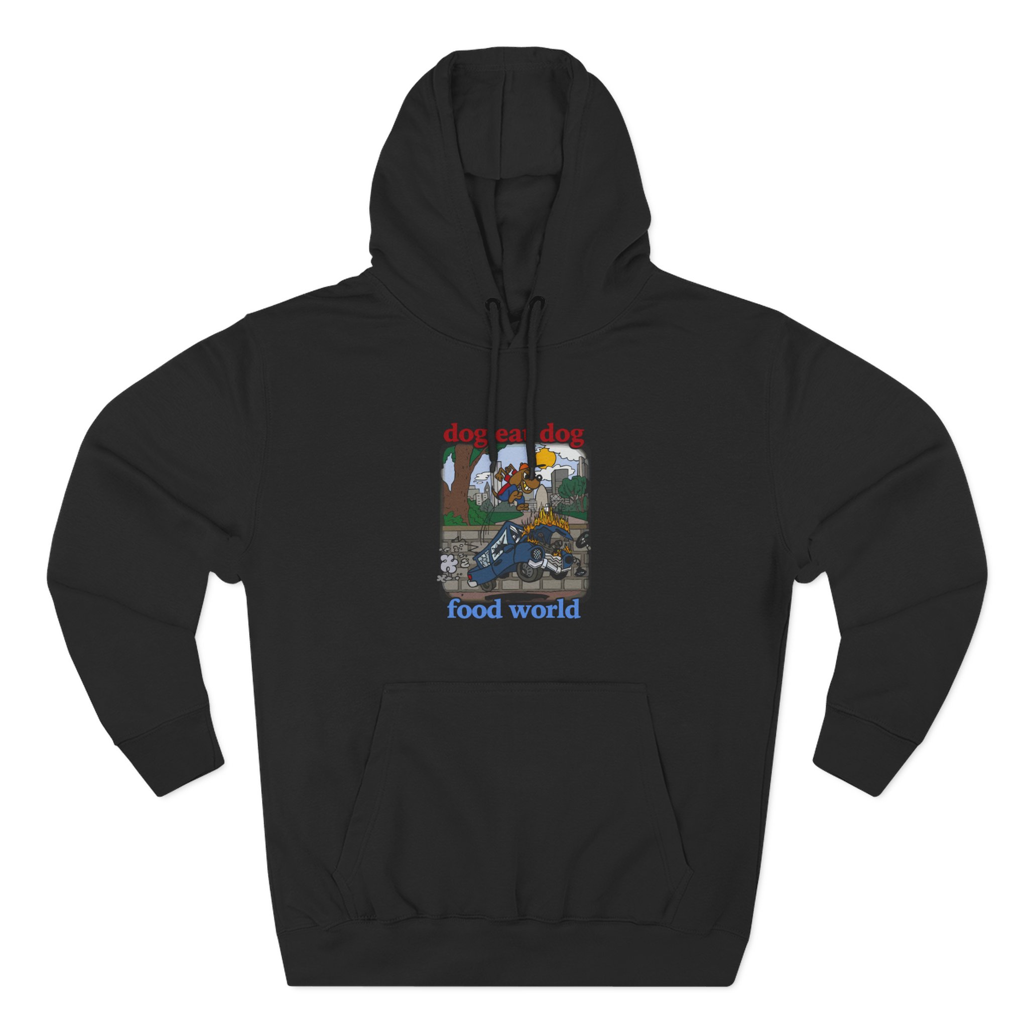Niko B Cartoon Dog Three-panel Fleece Hoodie