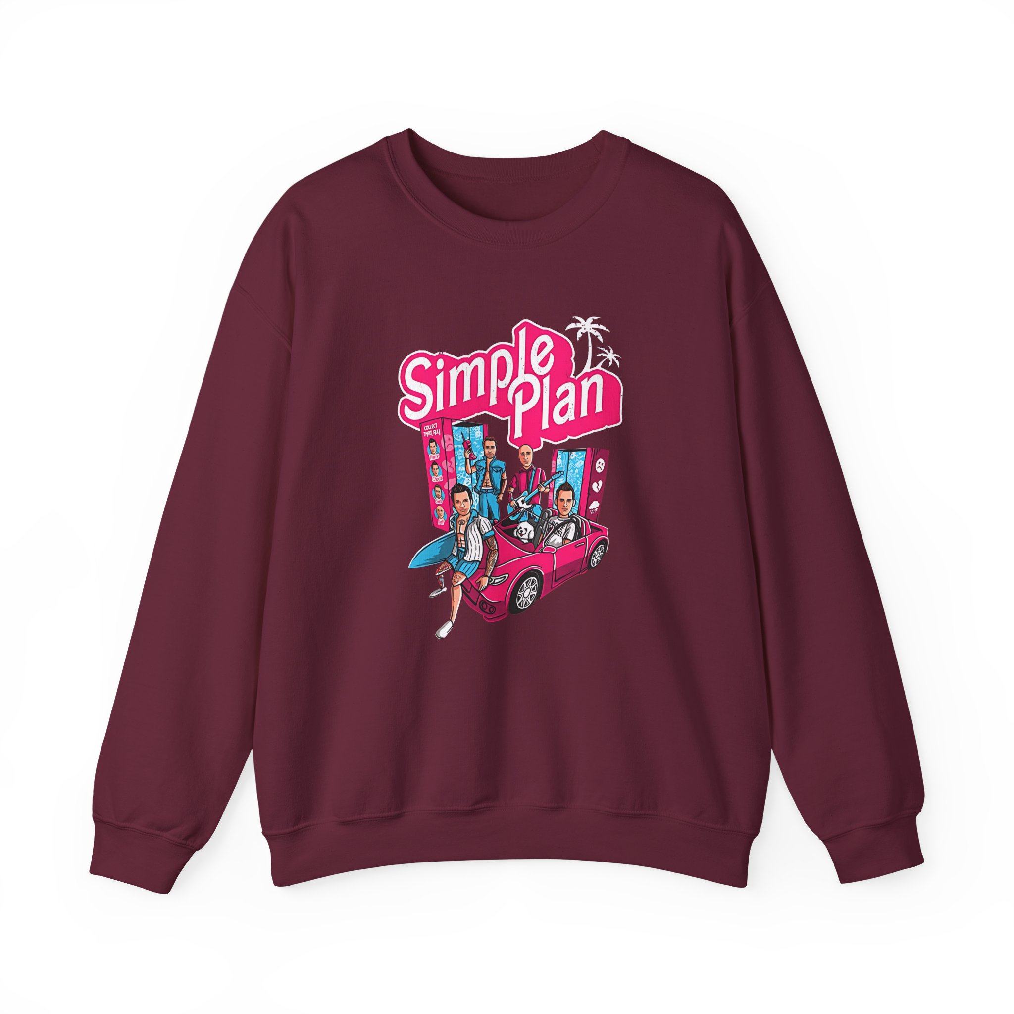 Simple Plan Dolls and Car Unisex Heavy Blendâ„¢ Crewneck Sweatshirt