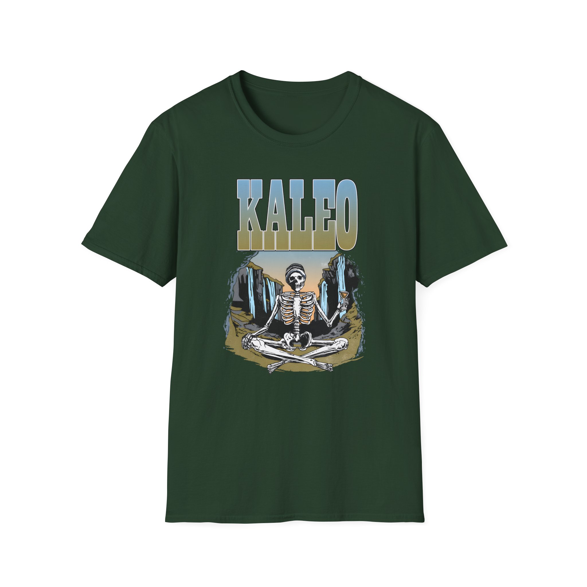 Kaleo Meditating Skeleton Unisex Softstyle T-Shirt