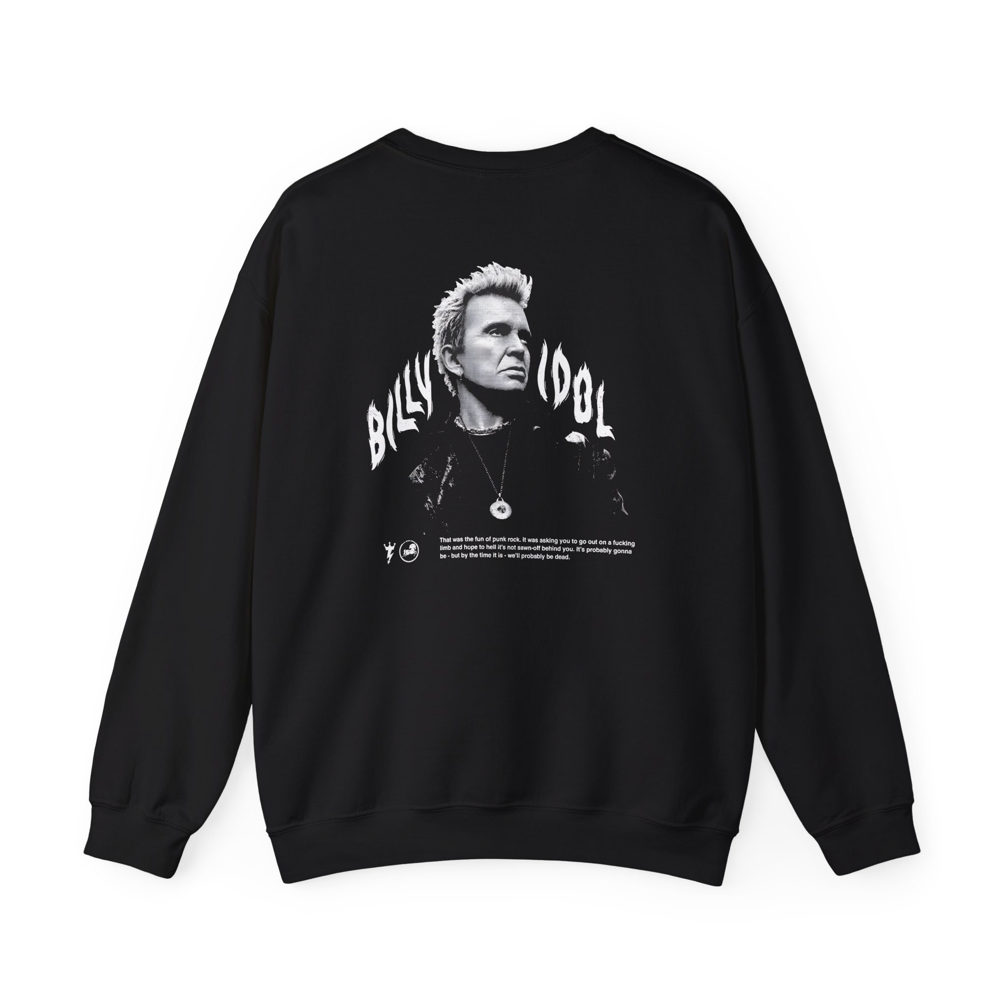 Billy Idol Flames Punk Quote Unisex Heavy Blendâ„¢ Crewneck Sweatshirt