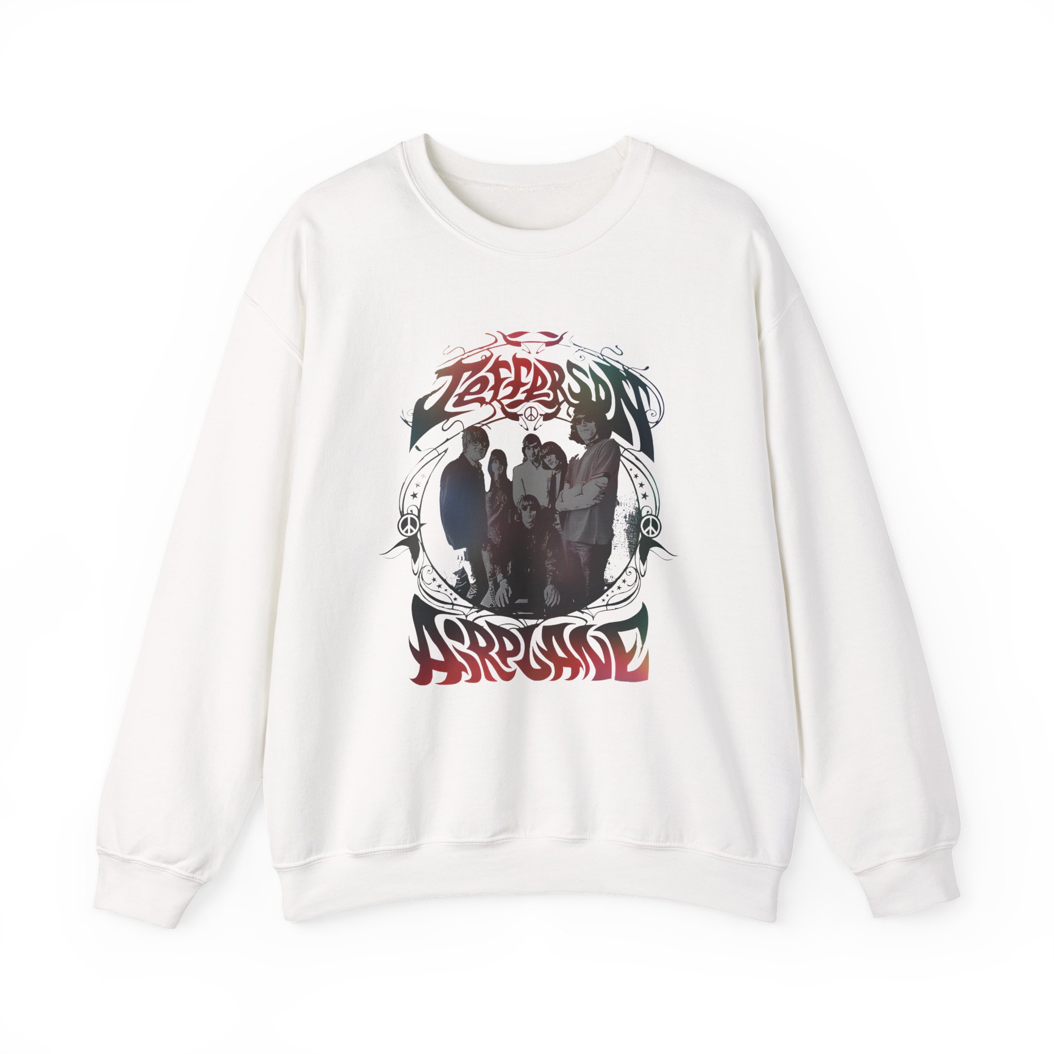 Jefferson Airplane Rainbow Band Photo Unisex Heavy Blendâ„¢ Crewneck Sweatshirt