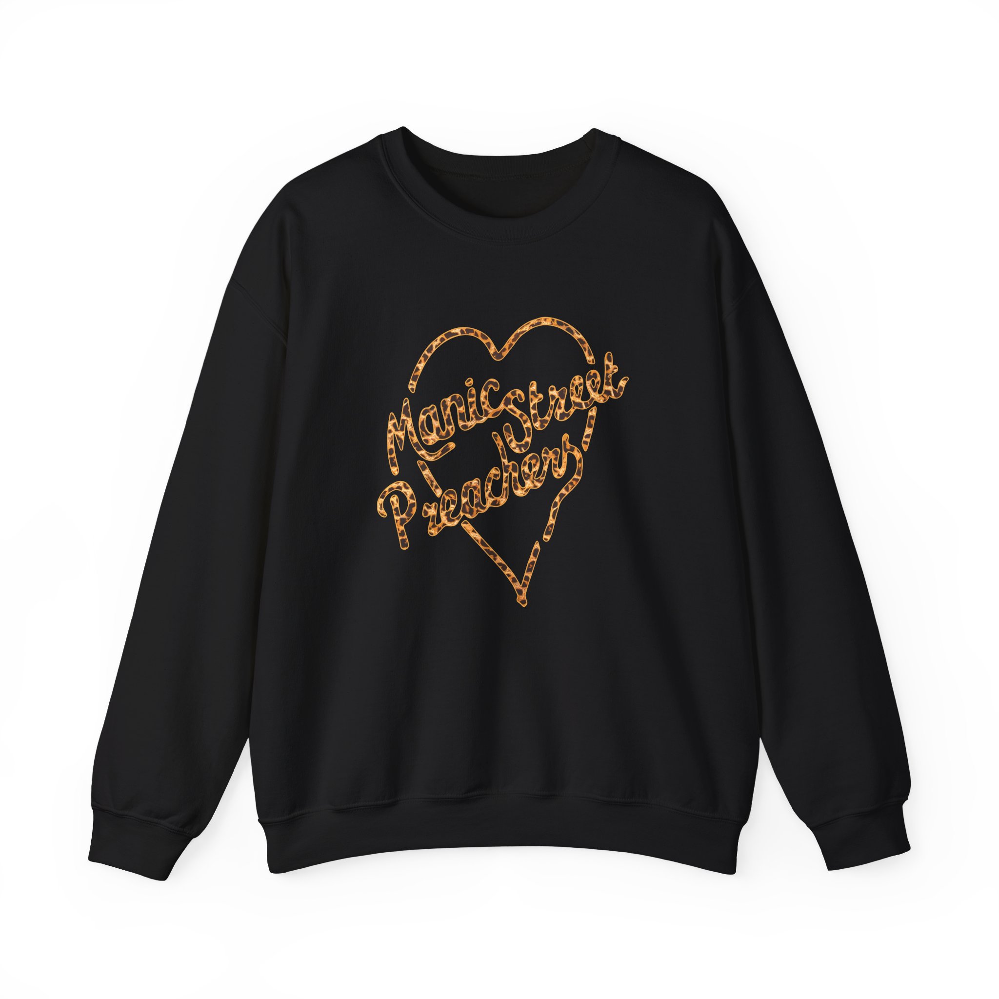 Manic Street Preachers Critical Thinking Leopard Unisex Heavy Blendâ„¢ Crewneck Sweatshirt