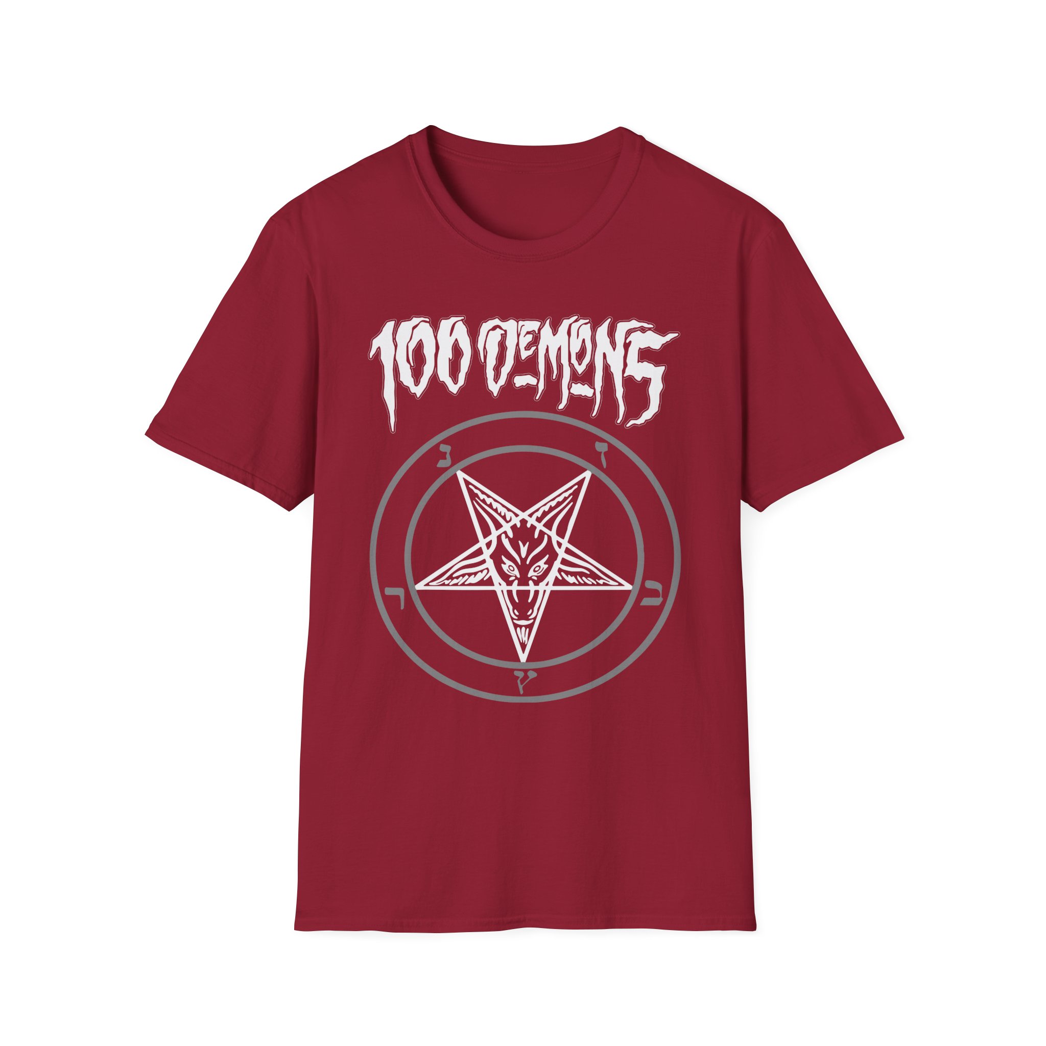 100 Demons Pentagram Unisex Softstyle T-Shirt