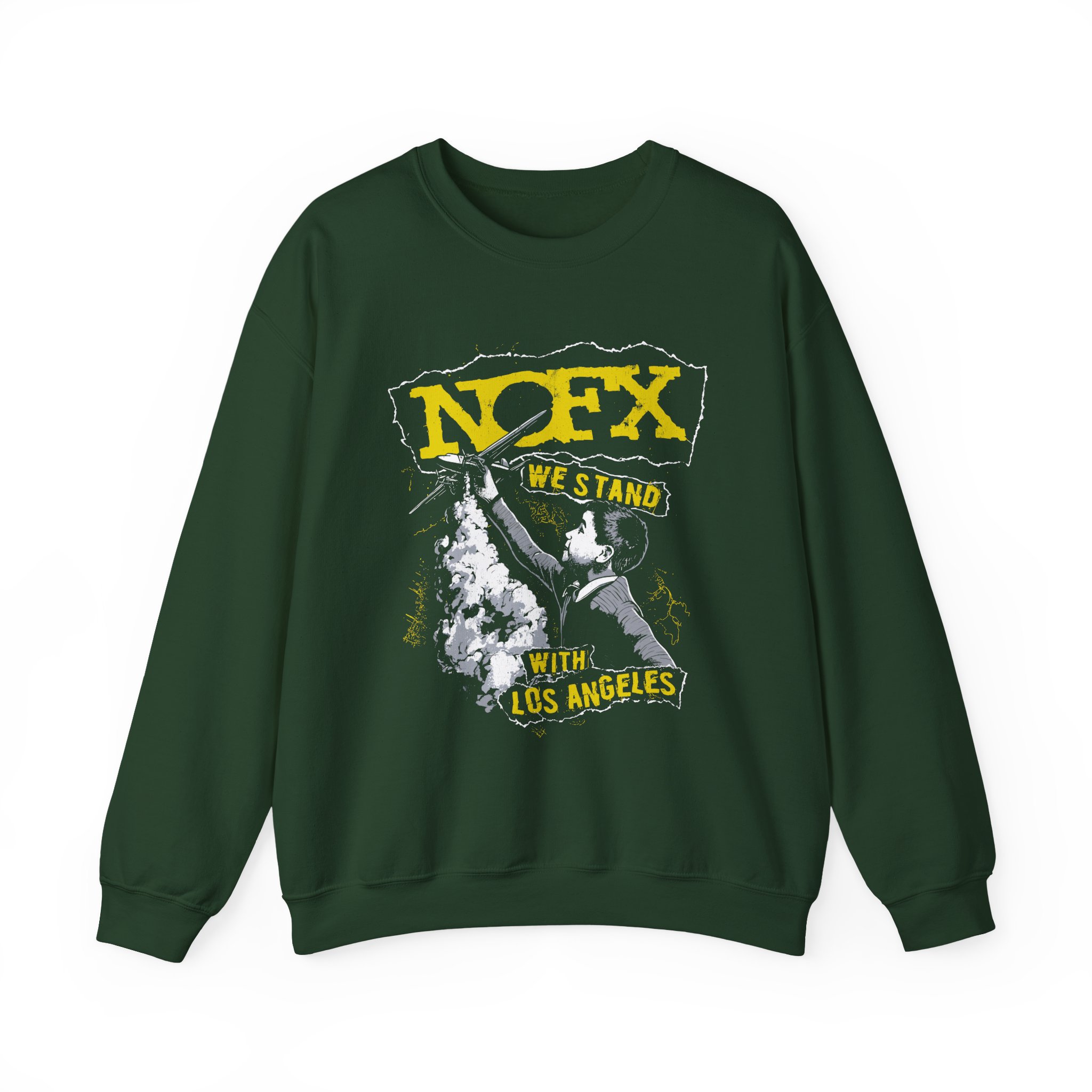 Nofx Fire Relief Unisex Heavy Blendâ„¢ Crewneck Sweatshirt