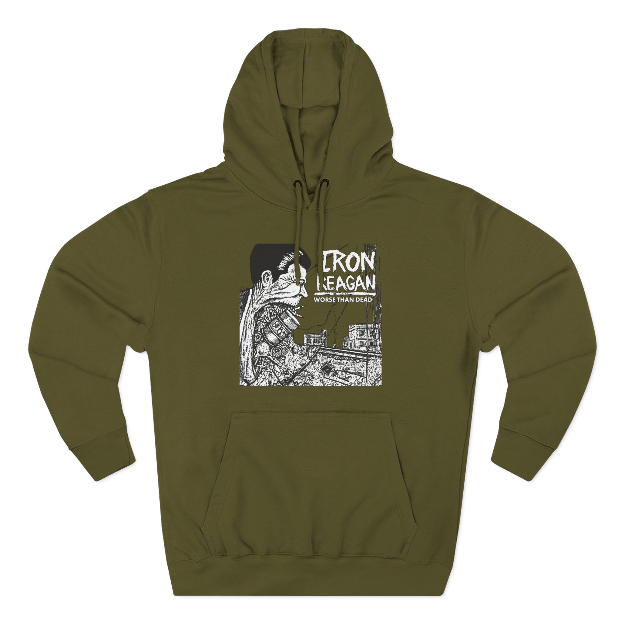 Iron Reagan Worse Than Dead Three-Panel Fleece Hoodie