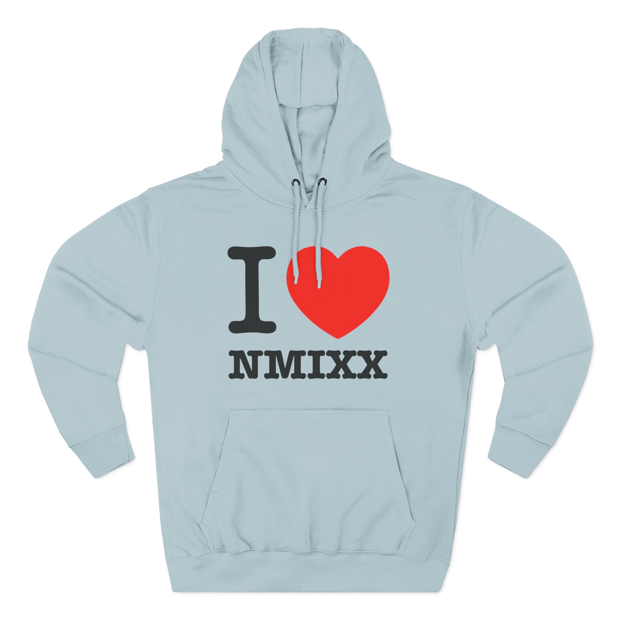 I Love Nmixx Three-Panel Fleece Hoodie