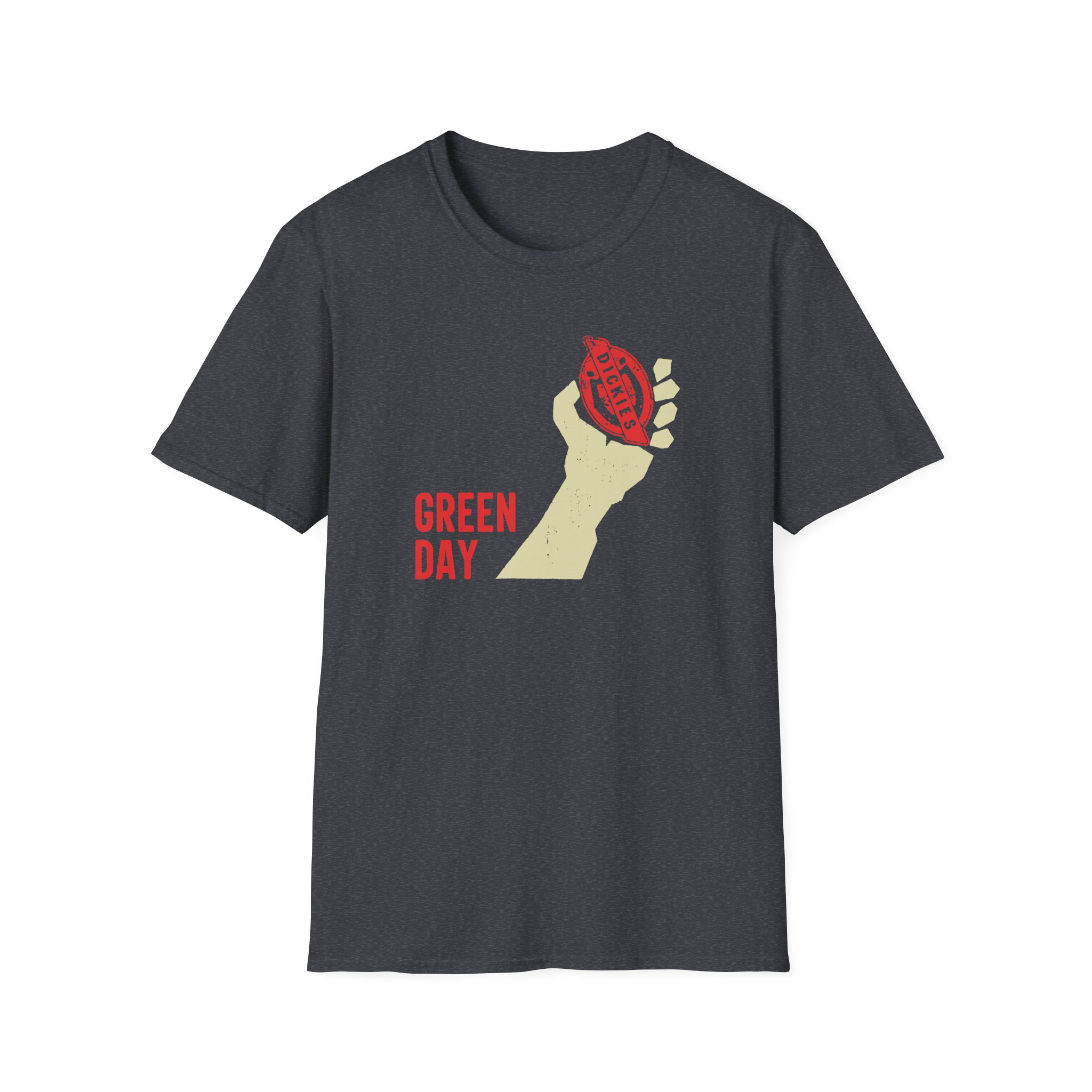 Green Day Dickies Heart Grenade Unisex Softstyle T-Shirt