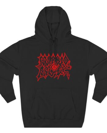 Morbid Angel Red Logo Three-Panel Fleece Hoodie