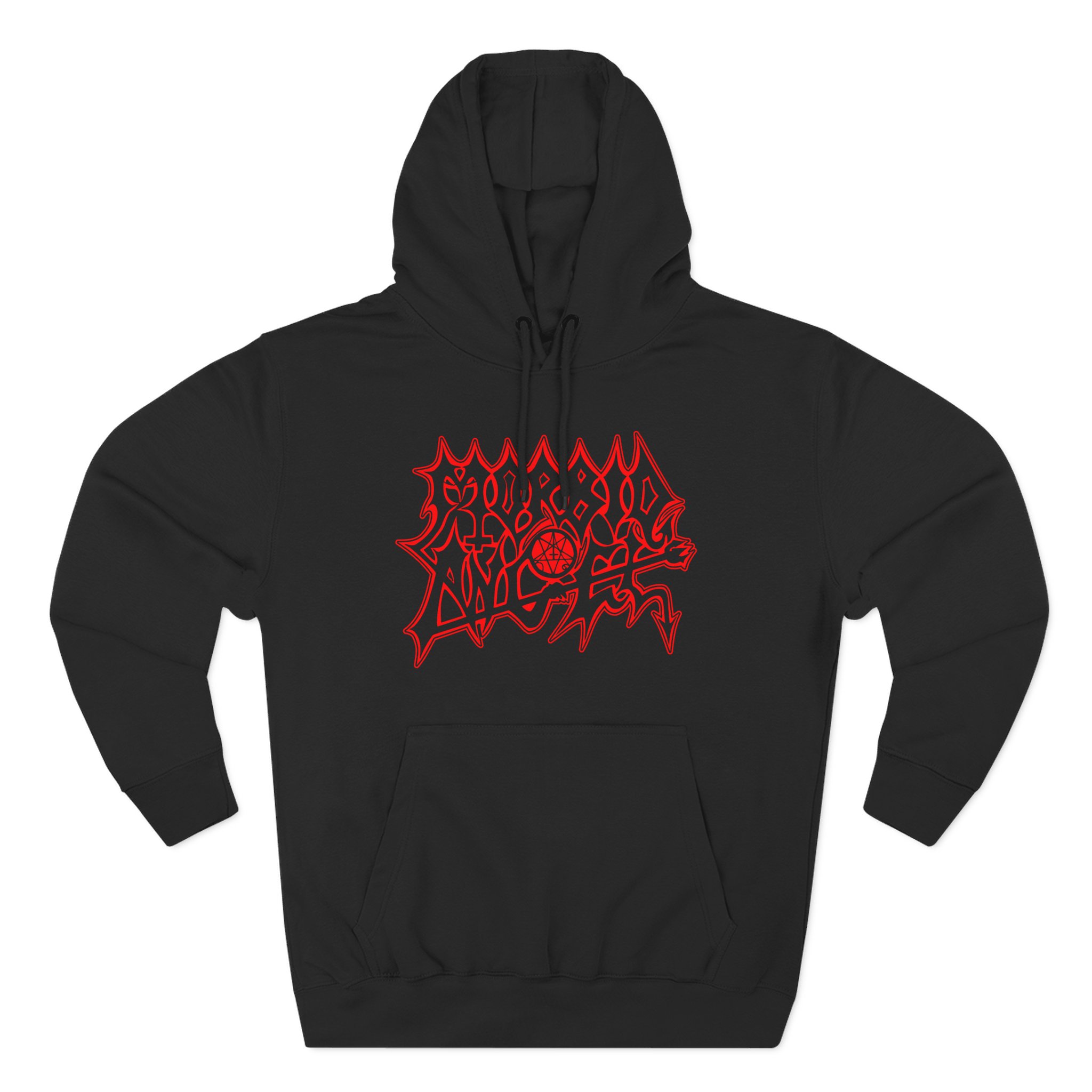 Morbid Angel Red Logo Three-Panel Fleece Hoodie