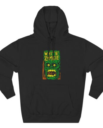White Zombie Monster Yell Three-Panel Fleece Hoodie
