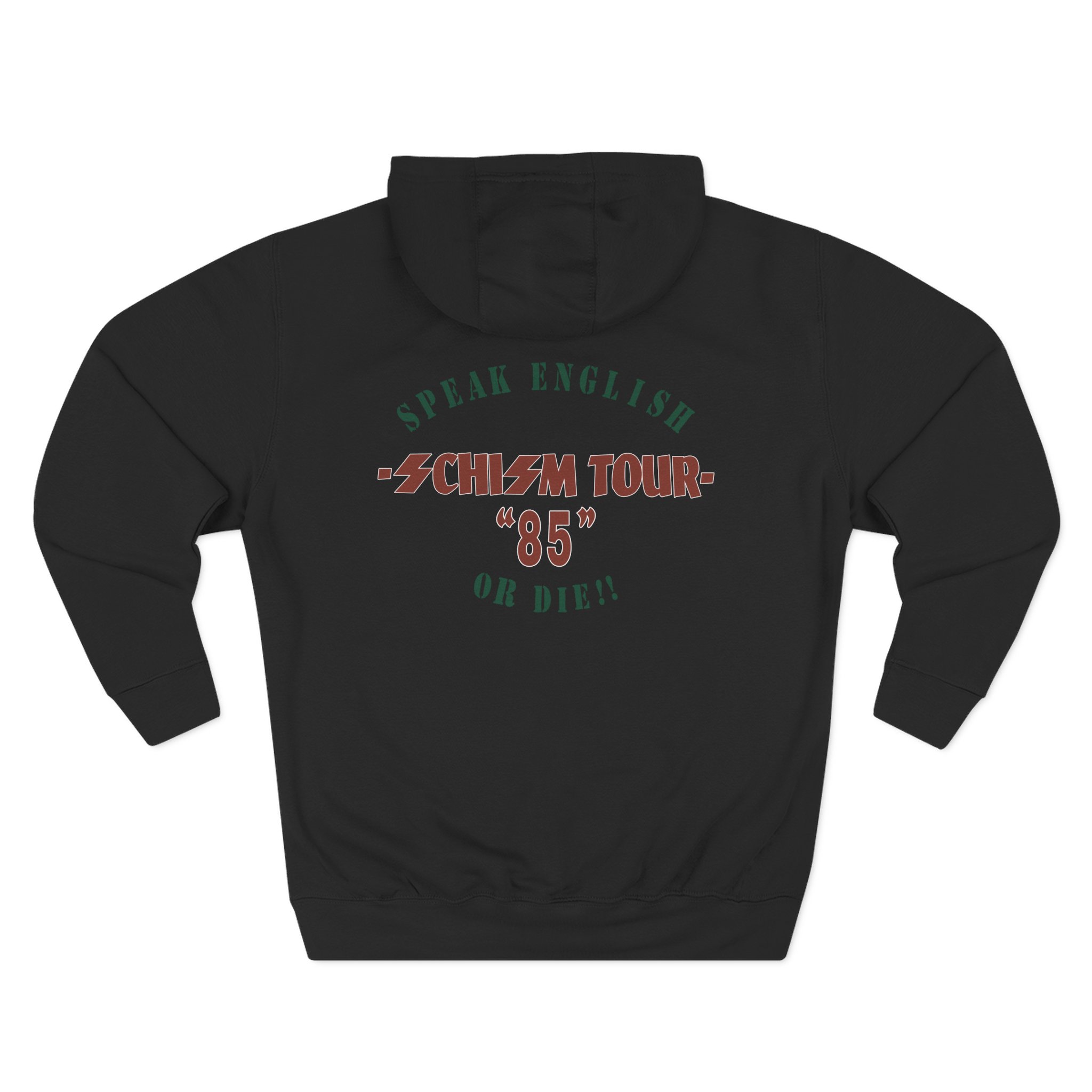 Stormtroopers of Death S.o.d. Schism Tour "85" Speak English or Die Three-Panel Fleece Hoodie