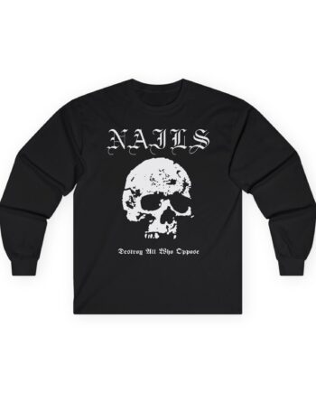 Nails Destroy Skull Unisex Ultra Cotton Long Sleeve Tee